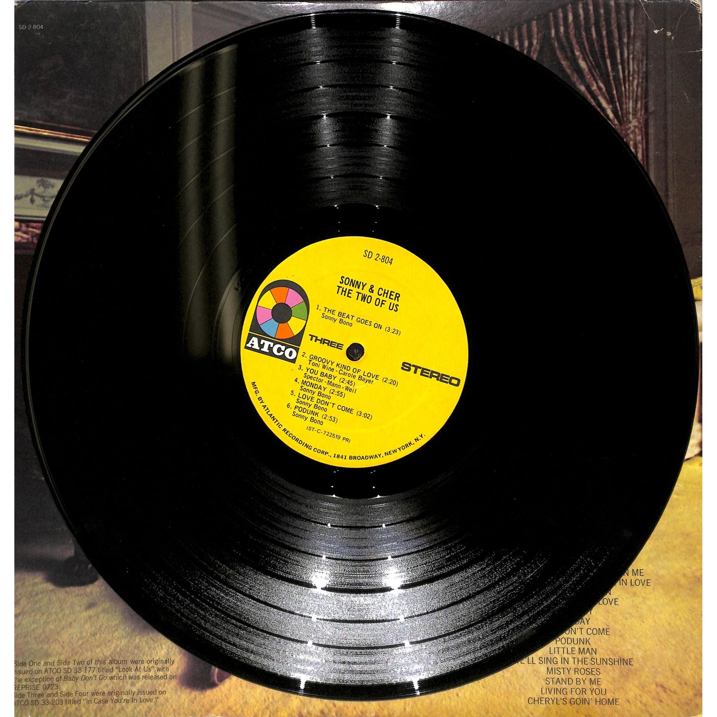 Sonny & Cher - The Two of Us 2LP Vinyl Record SD 2-804