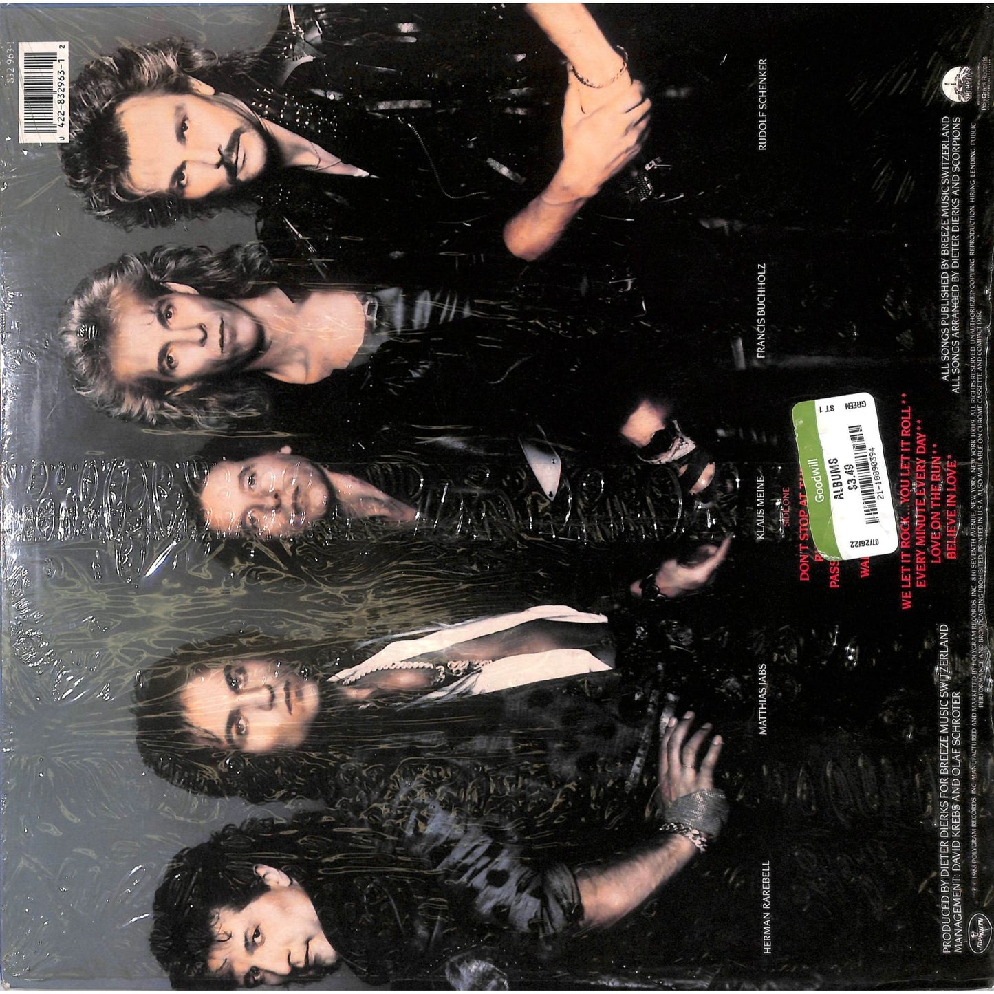 Scorpions Savage Amusement (1988) Mercury-832 963 1