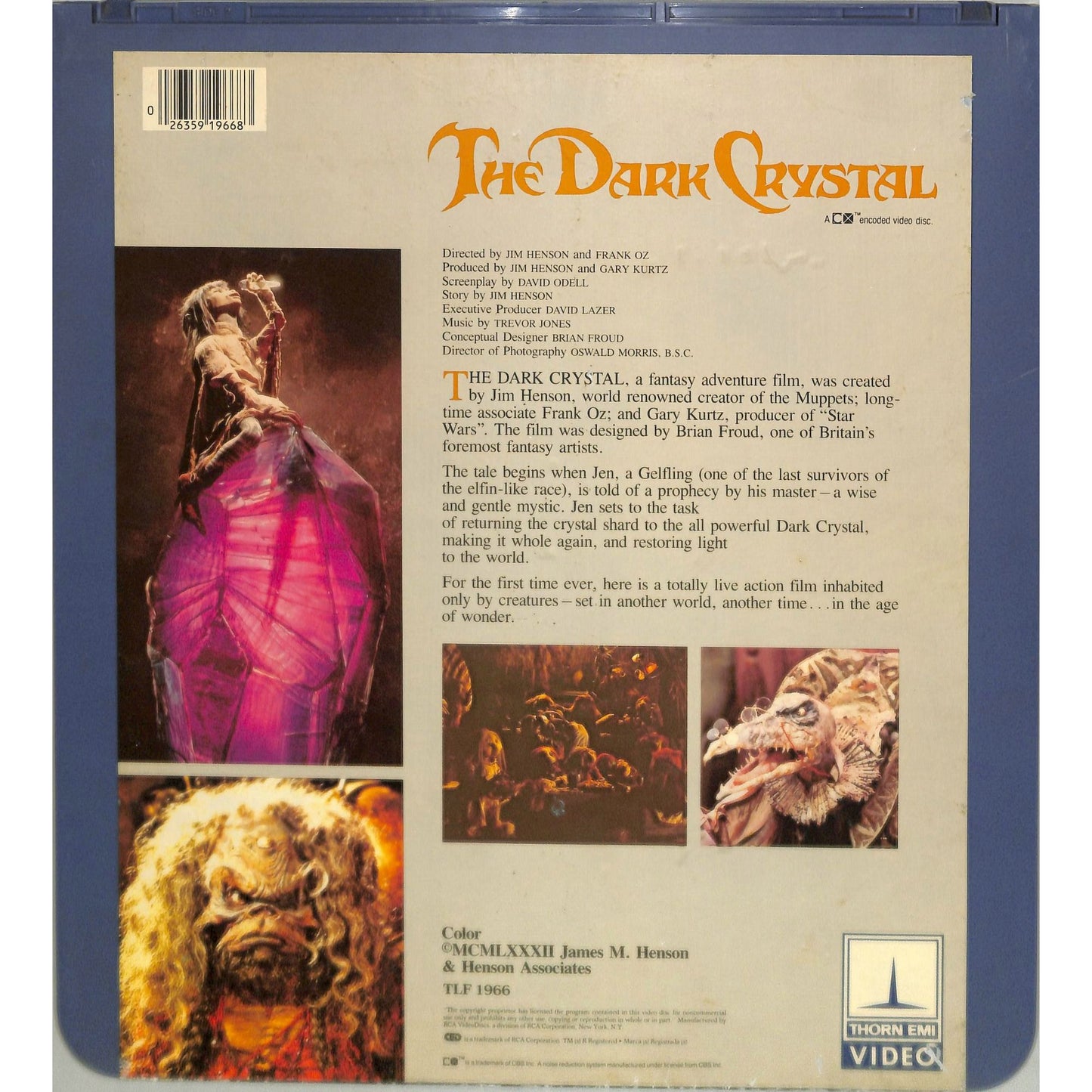 The Dark Crystal (1982) Vintage CED Videodisc