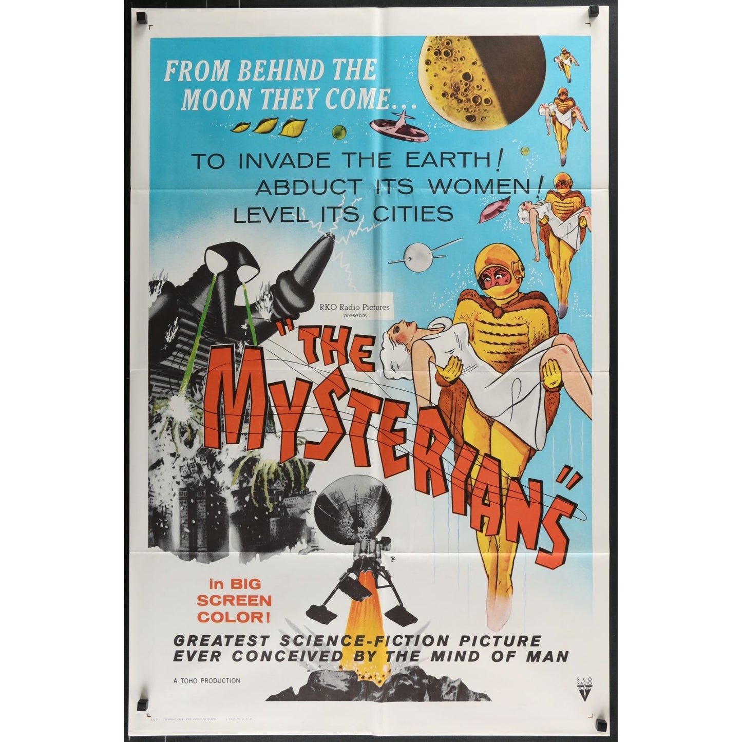 The Mysterians (1957) Original Folded Movie Poster 27x41