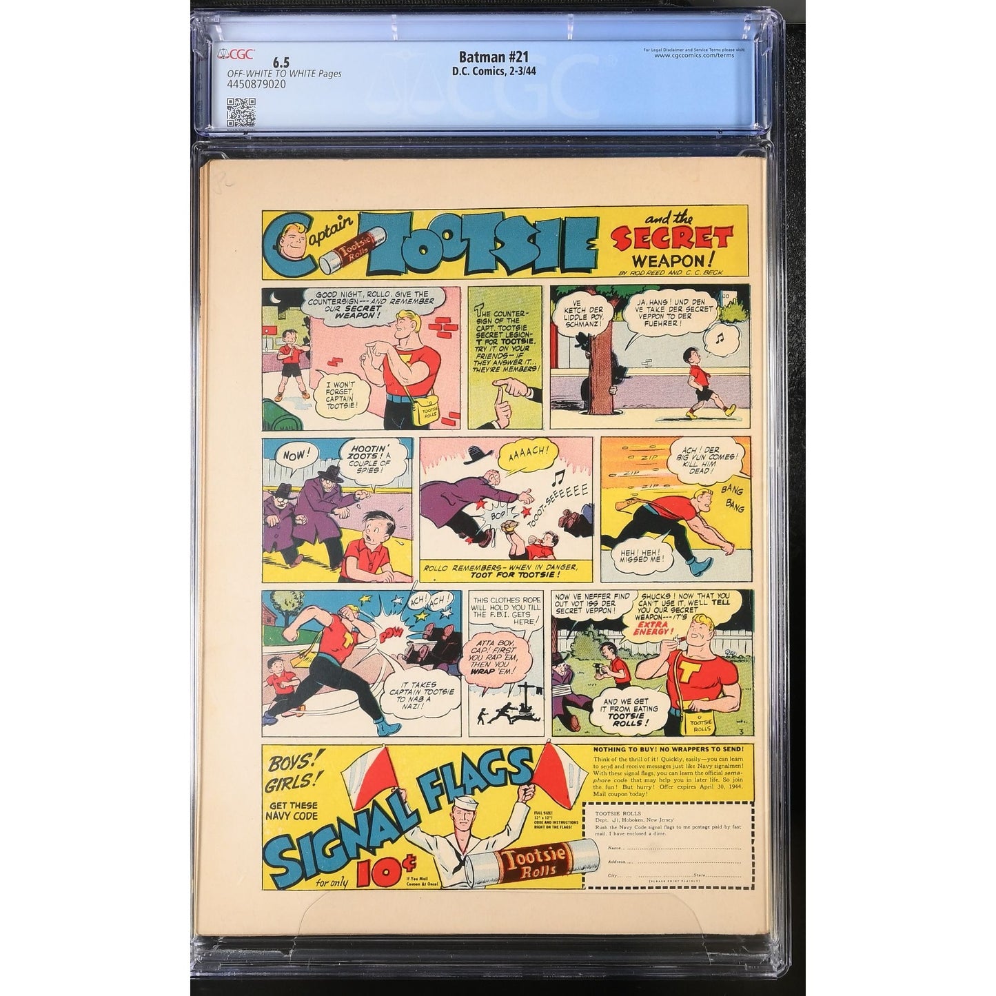 Batman #21 (1944) CGC 6.5 Off-White to White Pages