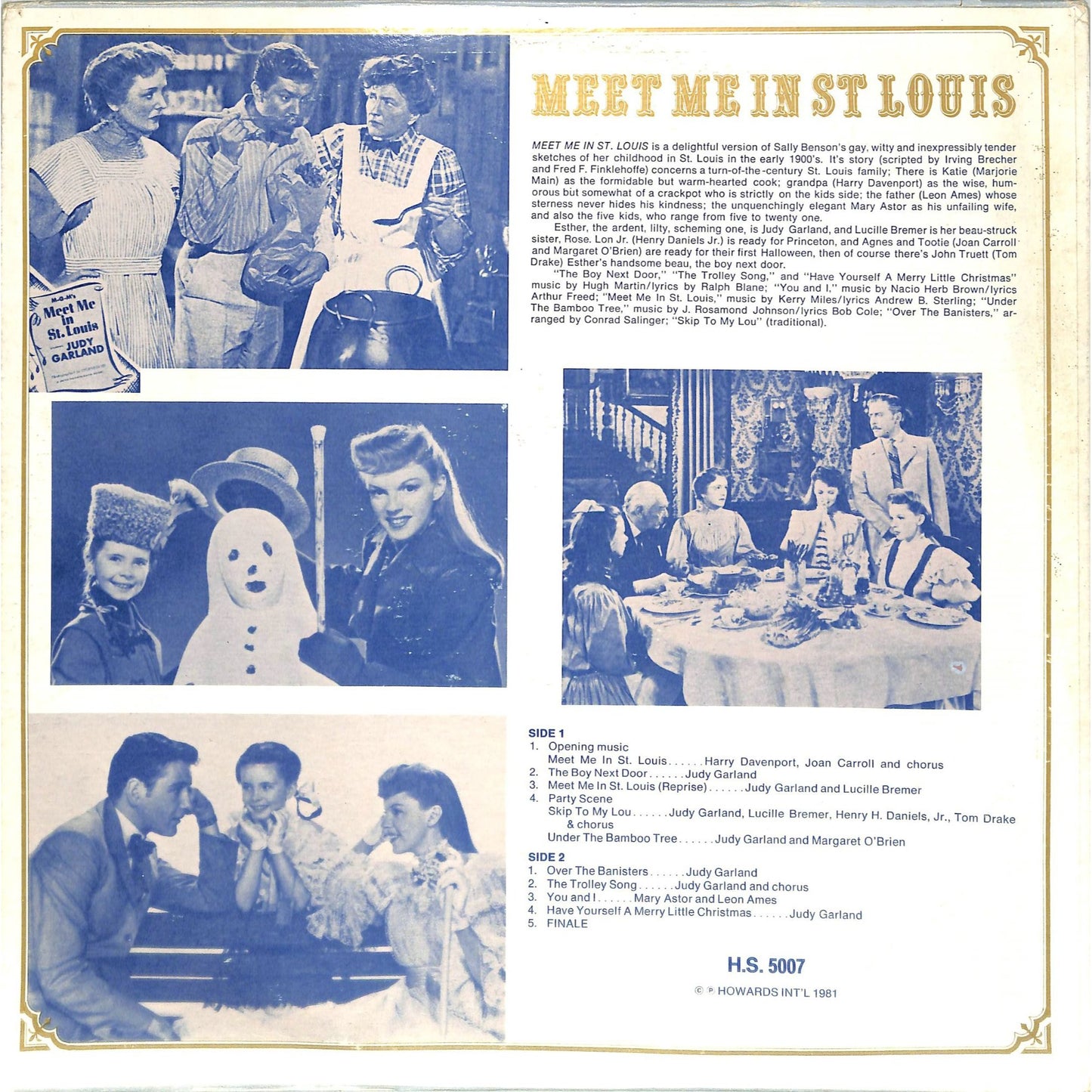 Meet Me in St. Louis (Original Motion Picture Soundtrack, 1981) Vinyl Record