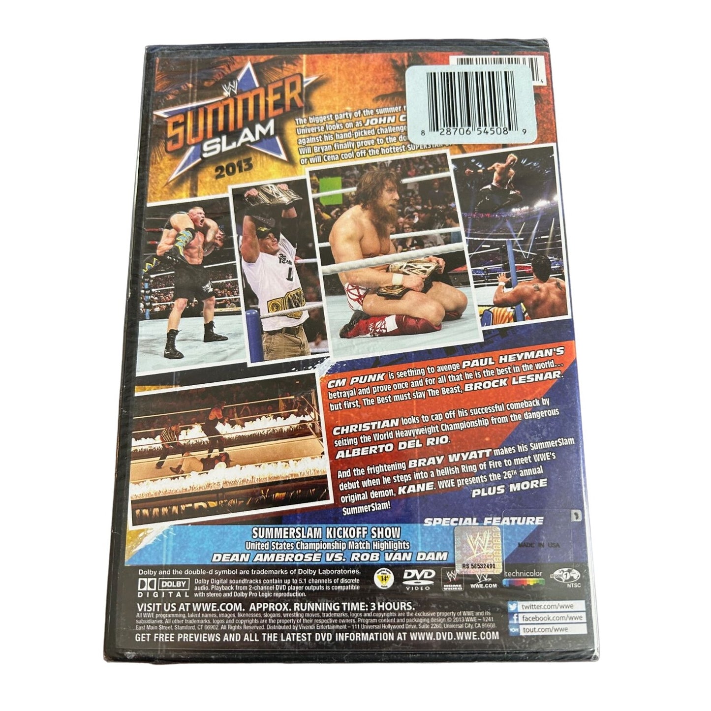 WWE Summer Slam 2013 DVD BRAND NEW SEALED