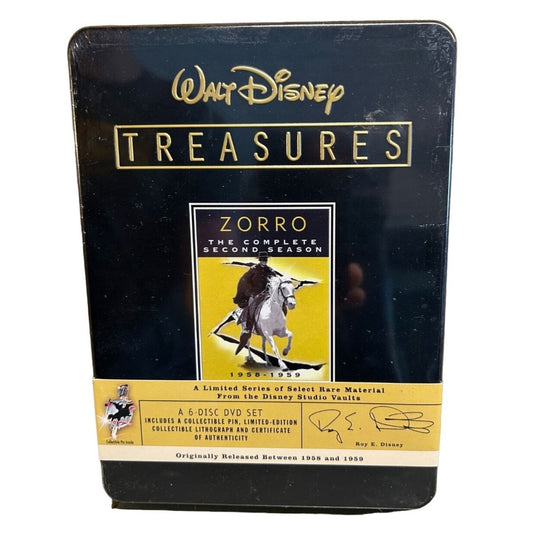Walt Disney Treasures Zorro Season 2 DVD BRAND NEW SEALED collectible tin case
