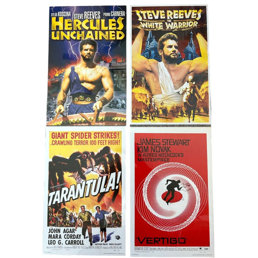 4 Classic Movie Posters 11x17 Universal Studios Reproductions in plastic sleeves