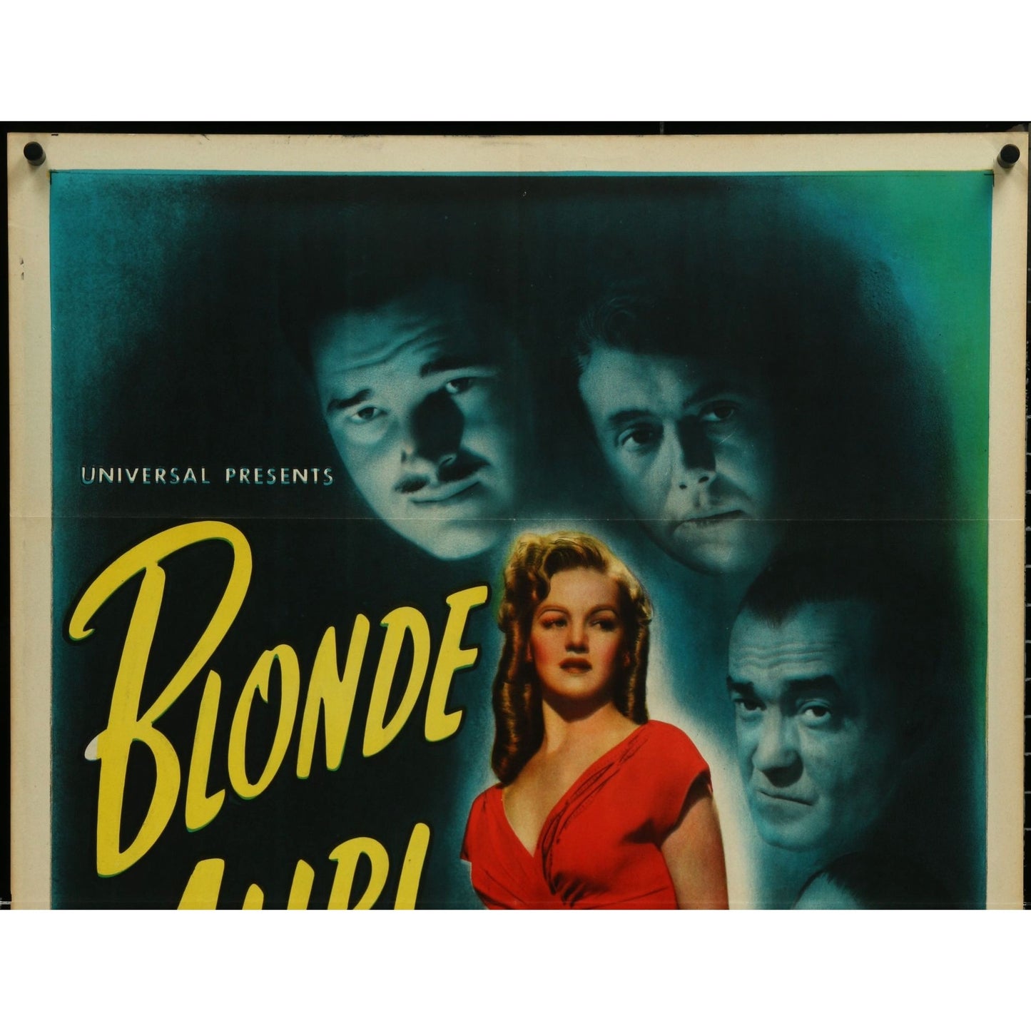 Blonde Alibi (1946) Original Vintage Movie Poster 27x41 Folded Martha O'Driscoll