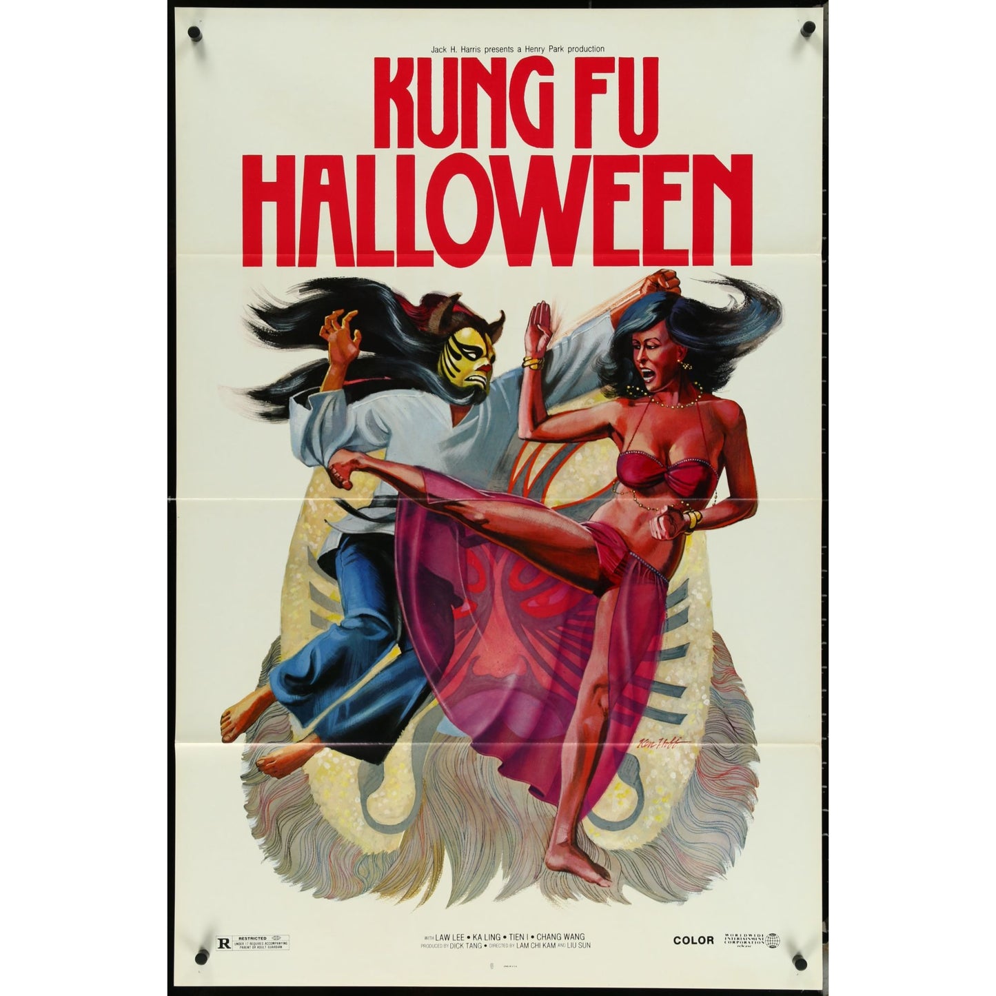 Lot of 32 Tri-Folded Kung-Fu One-Sheet Original Movie Posters 70s & 80s EM2A12