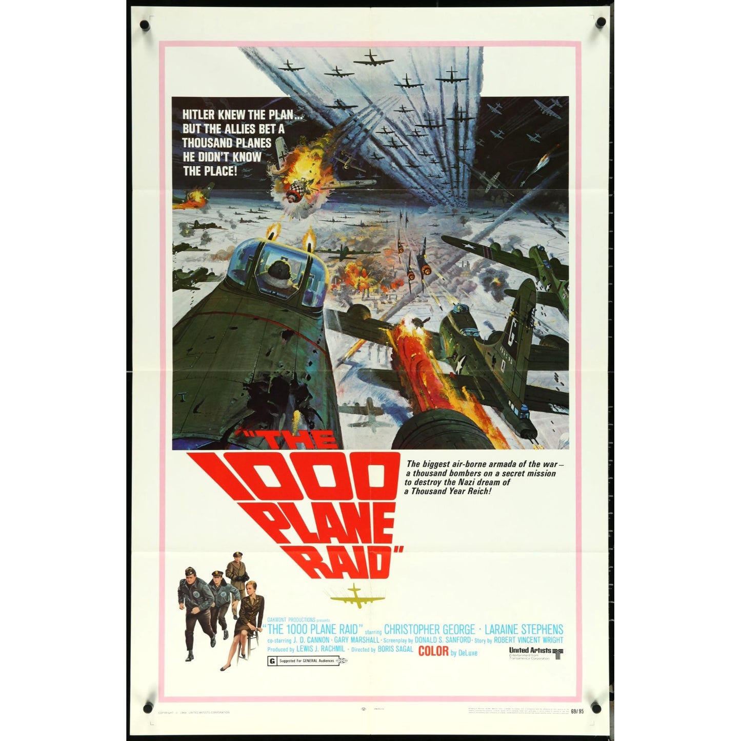 The Thousand Plane Raid (1969) Original Movie Poster Folded 27x41 EM4-123