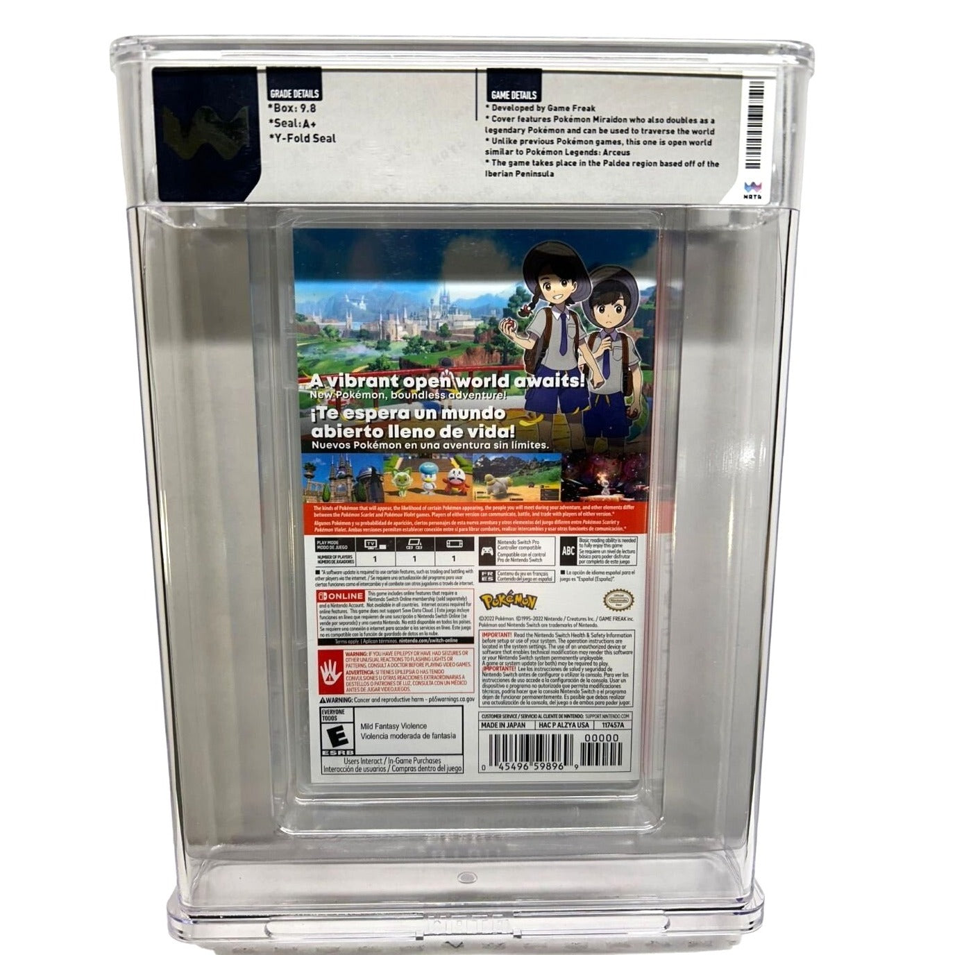 Pokémon Violet (2022) Nintendo Switch Wata Graded 9.8 MINT Sealed A+ Pokemon