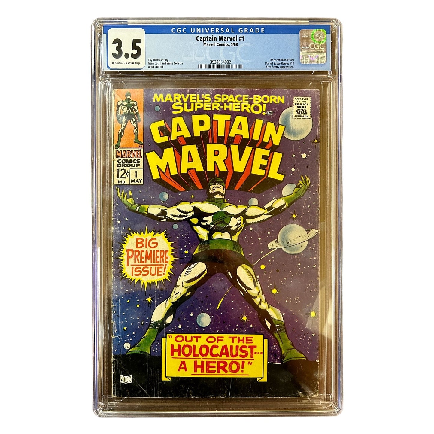 Captain Marvel #1 CGC Graded 3.5