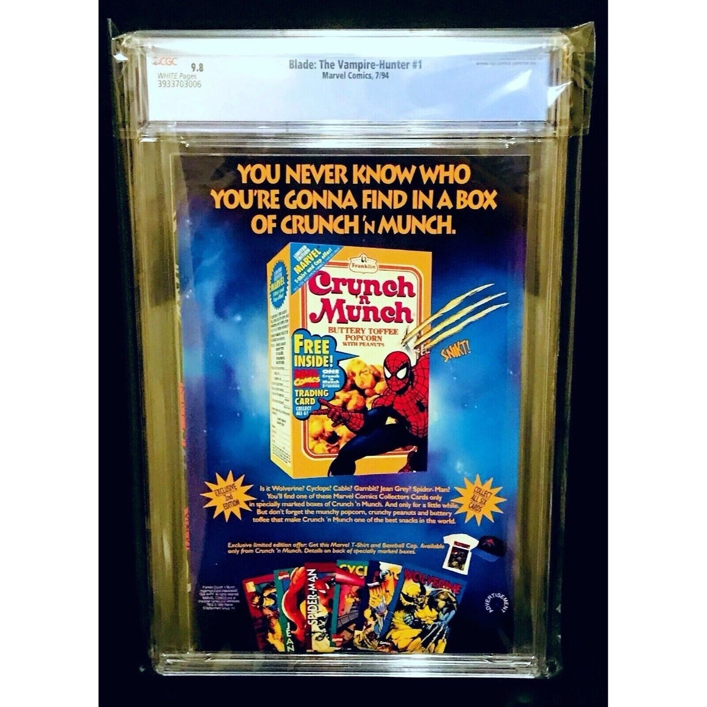 1994 Marvel BLADE The Vampire Hunter #1 CGC 9.8 1st Solo Series Holochrome Logo