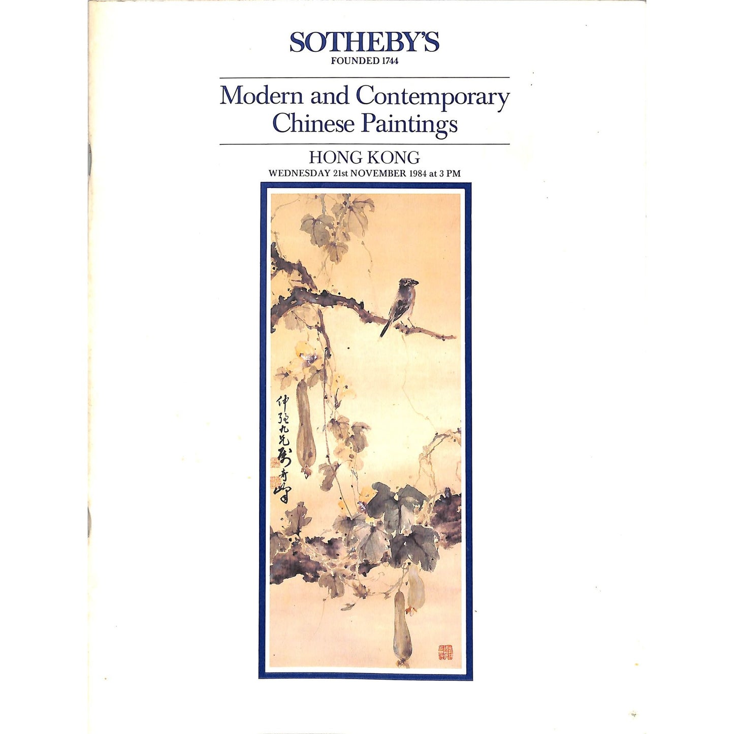 Sotheby's Modern & Contemporary Chinese Art Auction Catalog Nov 21, 1984