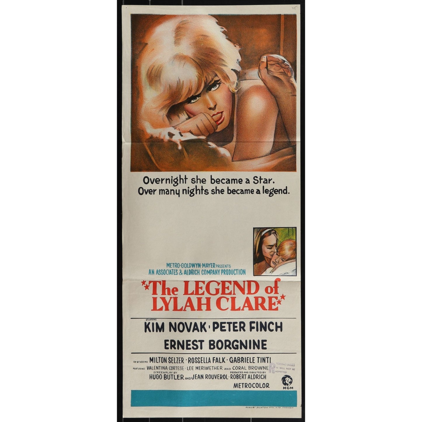 The Legend of Lylah Clare (1968) Original Australian Daybill Movie Poster 13x30