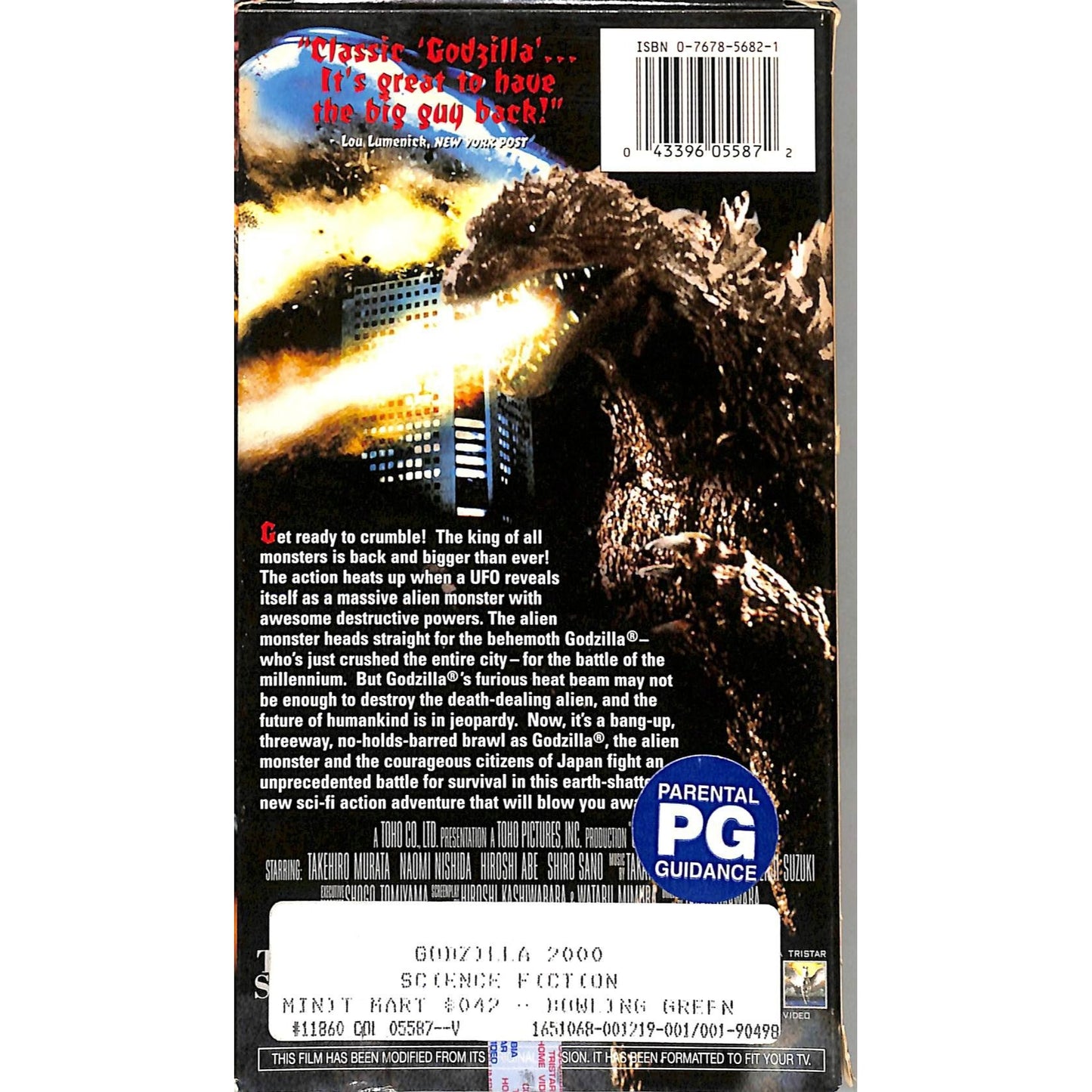 Godzilla 2000 (1999) VHS Tape Good condition