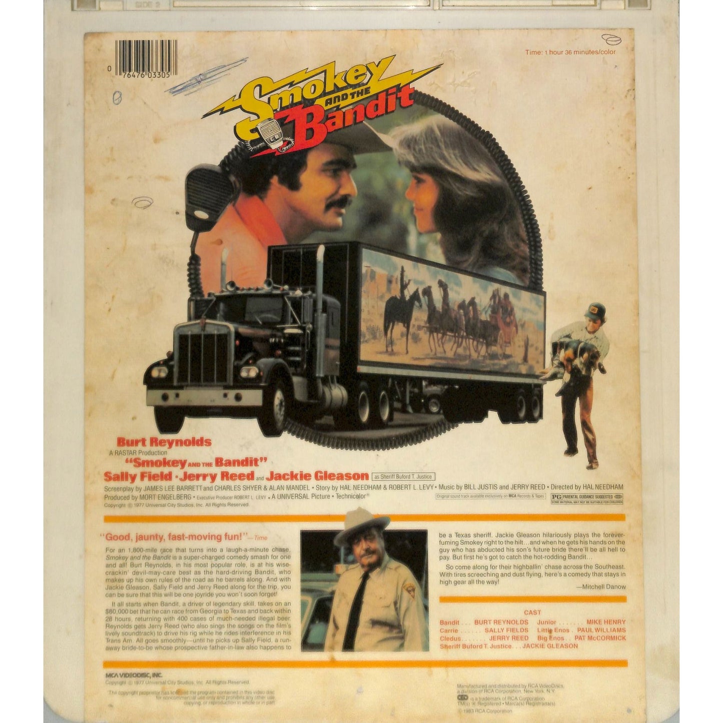 Smokey and the Bandit (1977) Vintage CED Videodisc TESTED WORKING