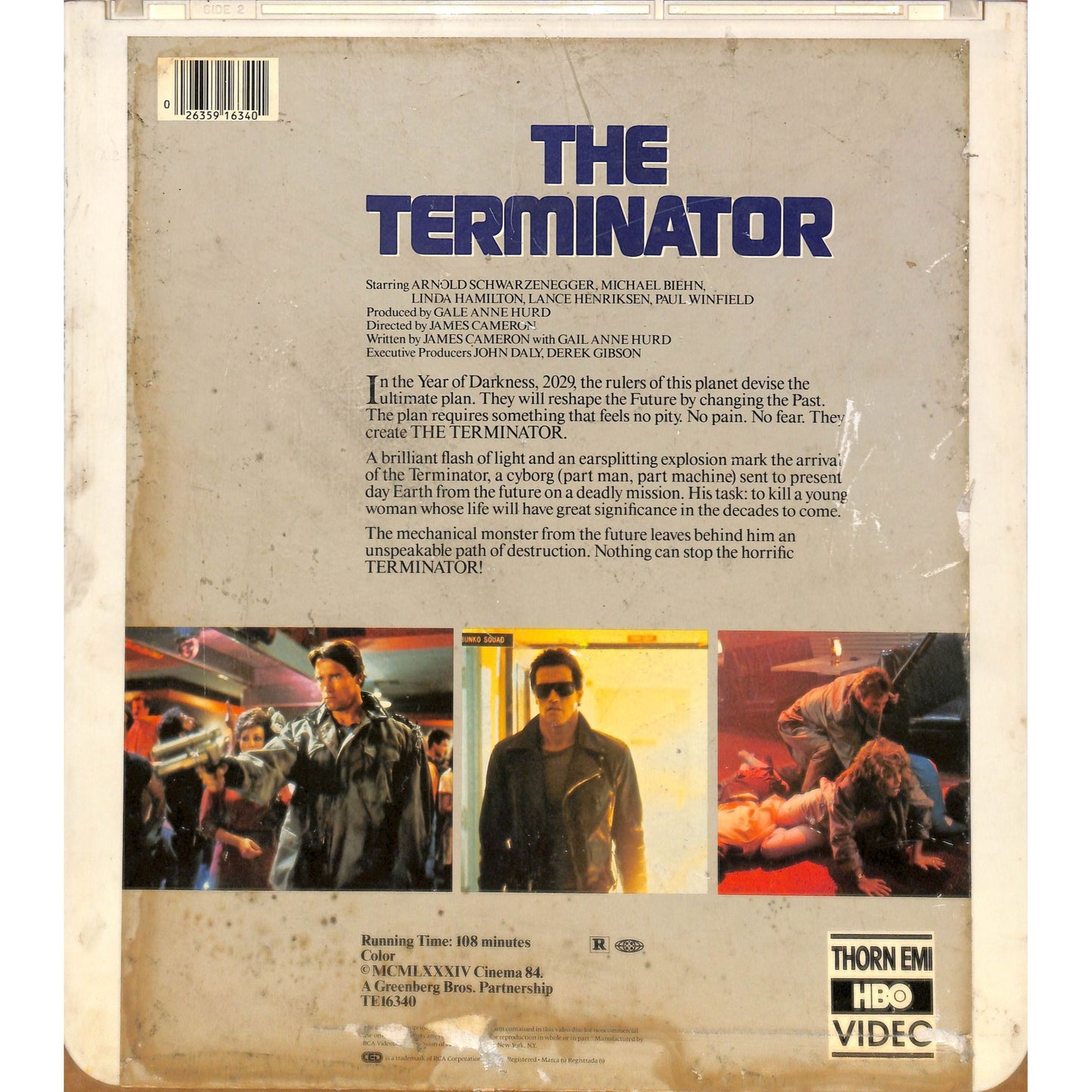 The Terminator (1984) Vintage CED RCA SelectaVision Videodisc TESTED WORKING