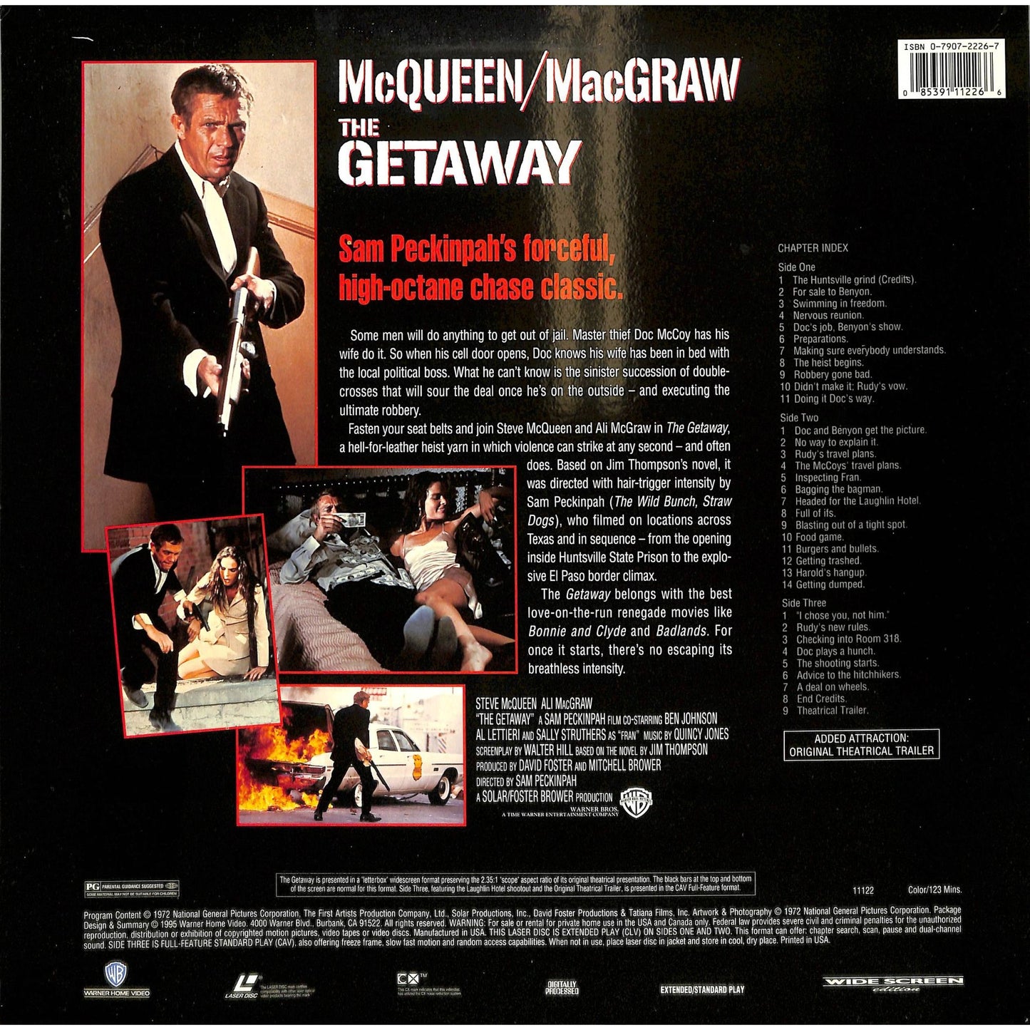 The Getaway (1972) Laserdisc