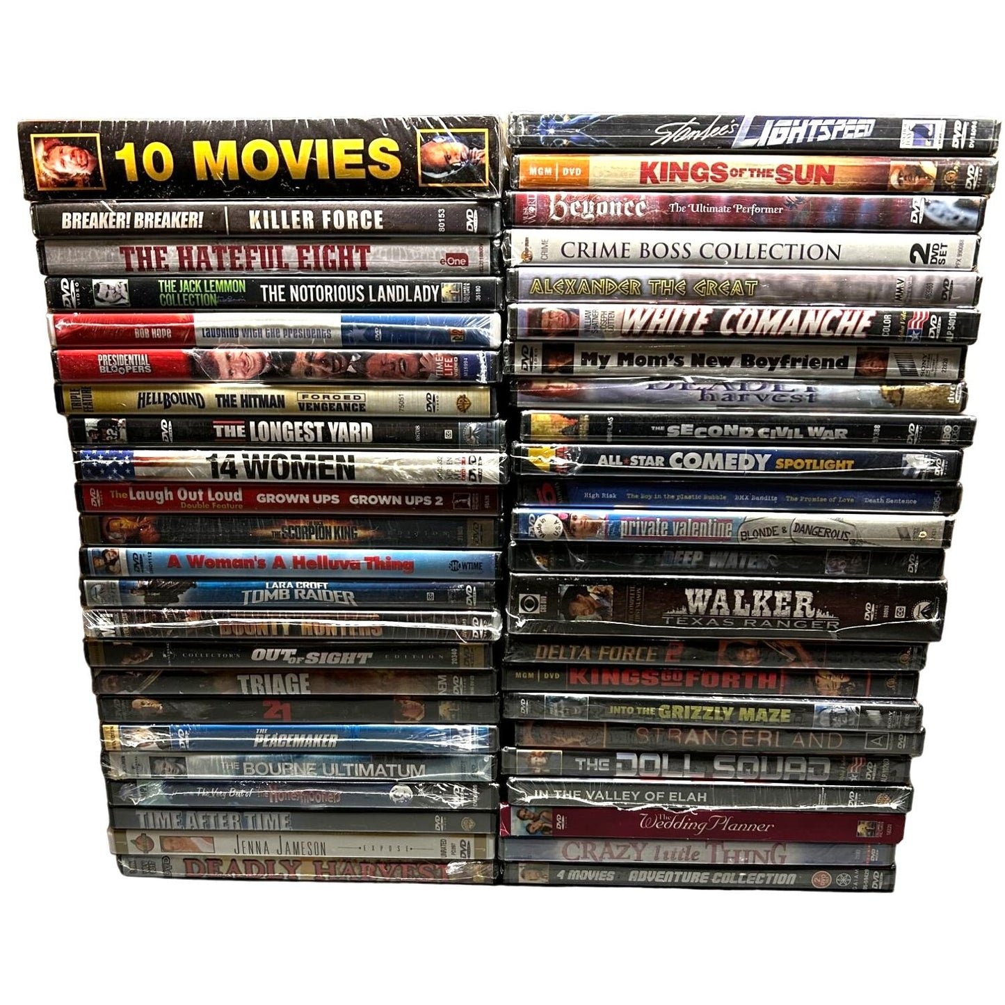 BULK LOT 89 BRAND NEW SEALED DVDs various genres SJ3