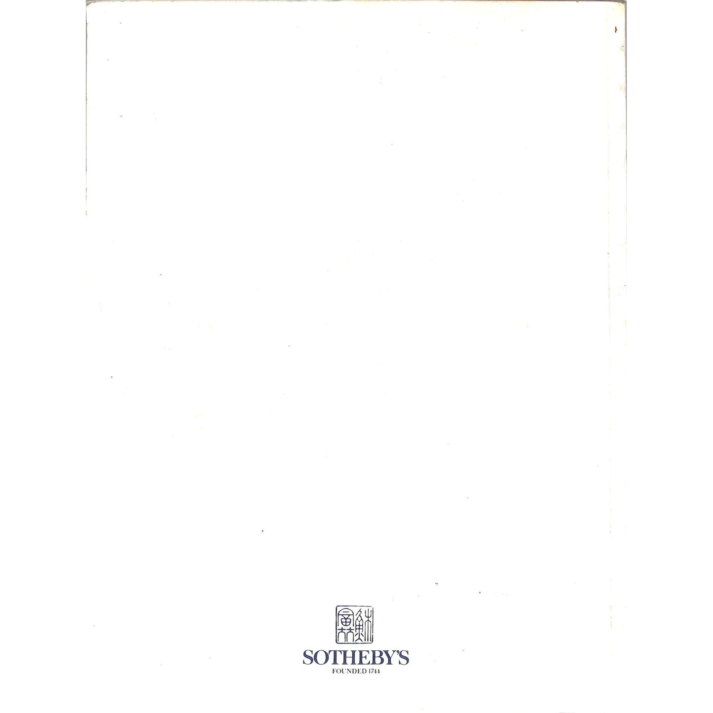 Sotheby's Fine Modern Chinese Art Auction Catalog May 18, 1989