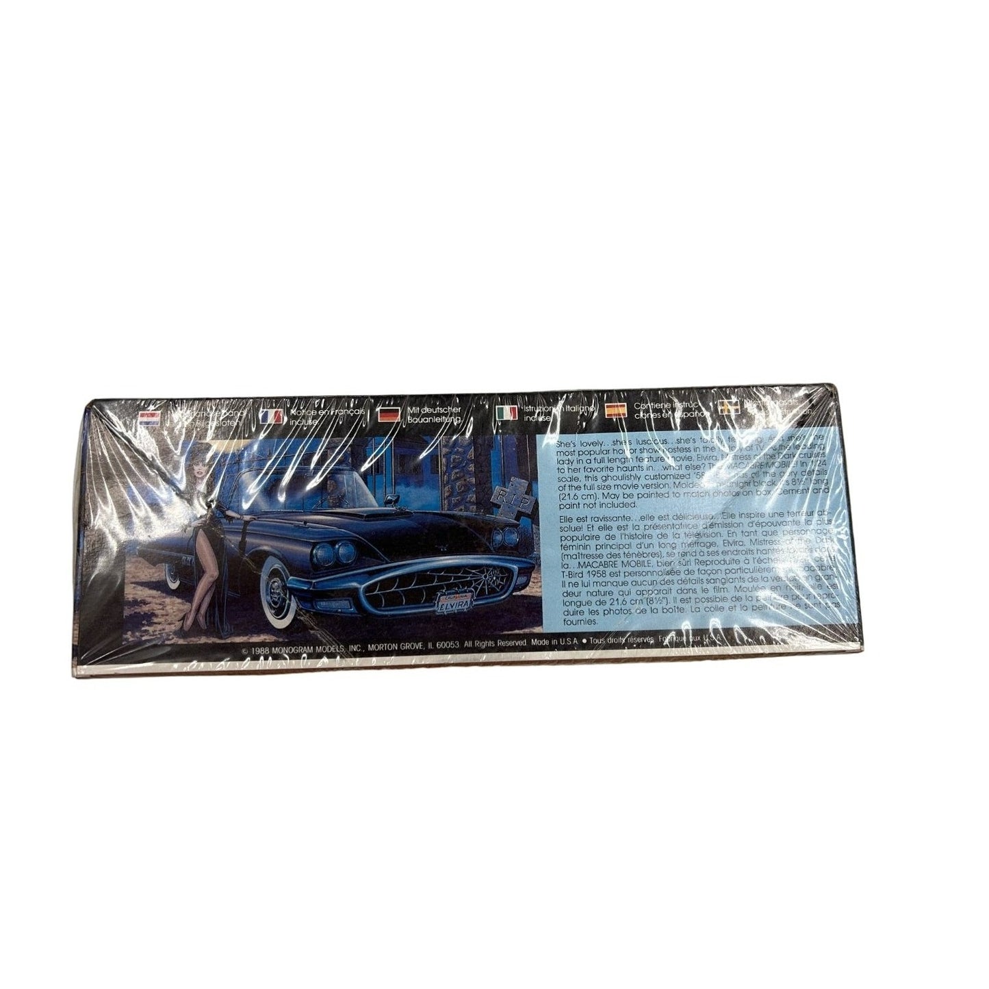 Vintage Sealed 1988 Monogram Elvira Macabre Mobile '58 Ford T-Bird 1:24 Scale