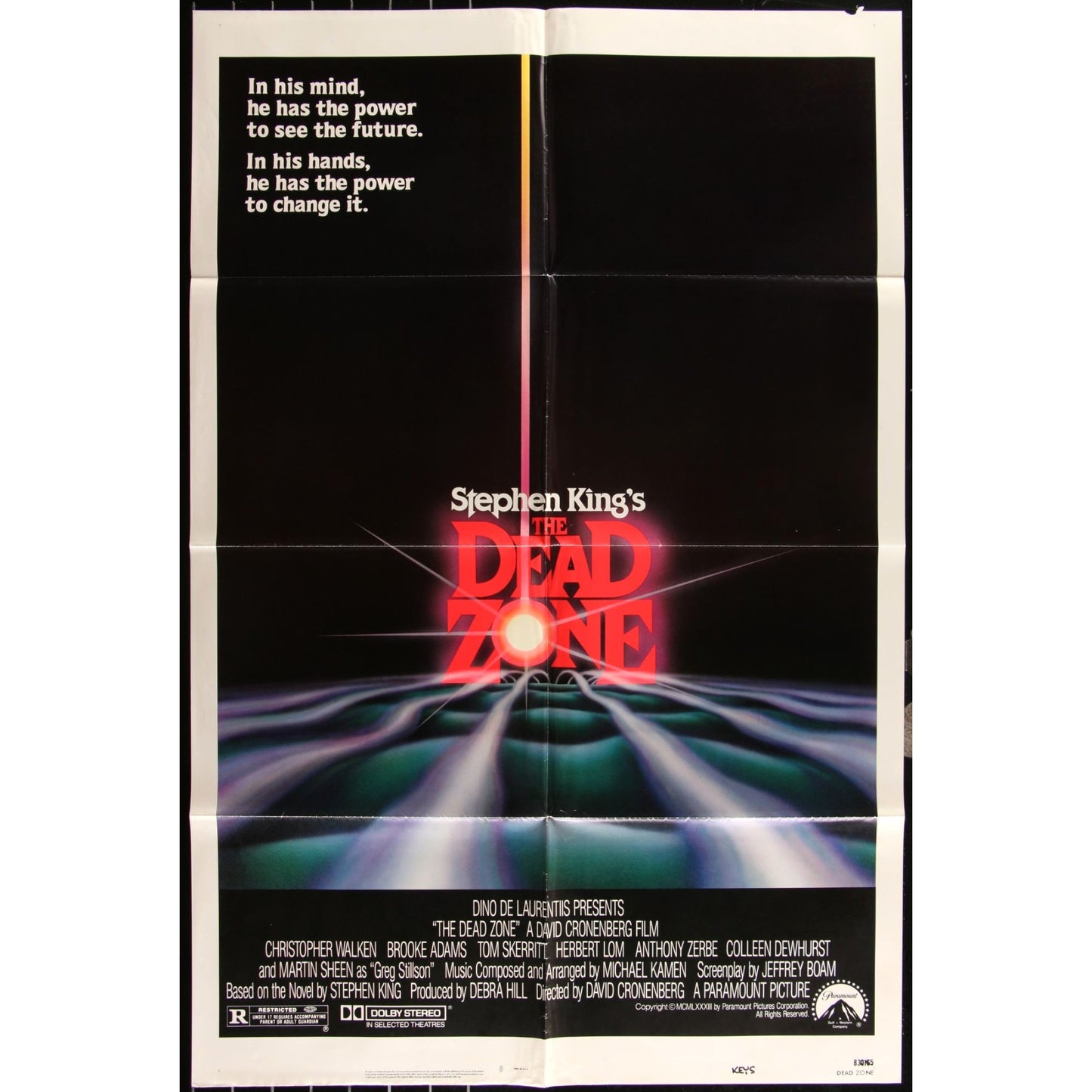 Stephen King's The Dead Zone (1983) Orig. Poster 27x41 Christopher Walken EM4-8