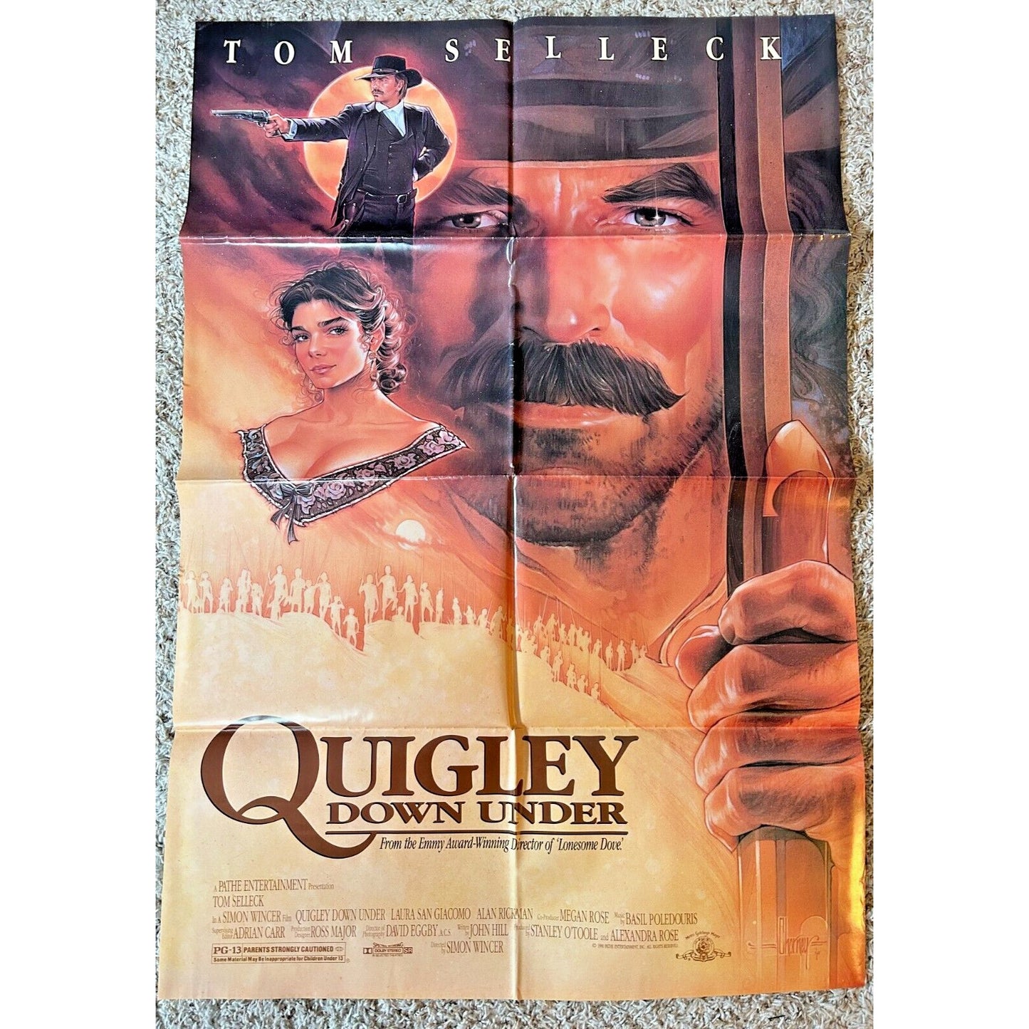 Quigley Down Under (1990) Original Movie Poster One-Sheet Folded 27x40 BP68