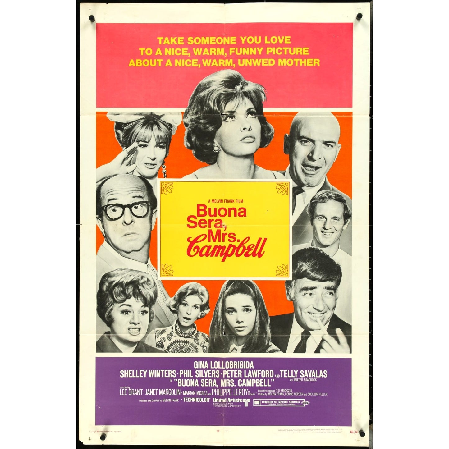 Buona Sera, Mrs. Campbell (1968) Orig. Movie Poster 27x41 Folded EM1A77