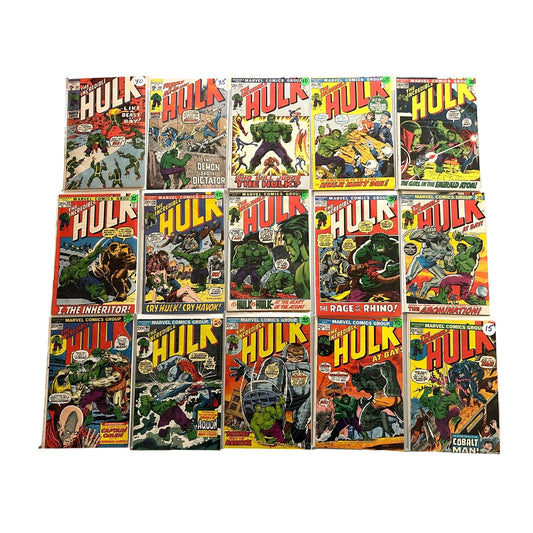 BULK LOT 15 The Incredible Hulk Bronze Age Comics #132-173 VG/FN Condition NICE!