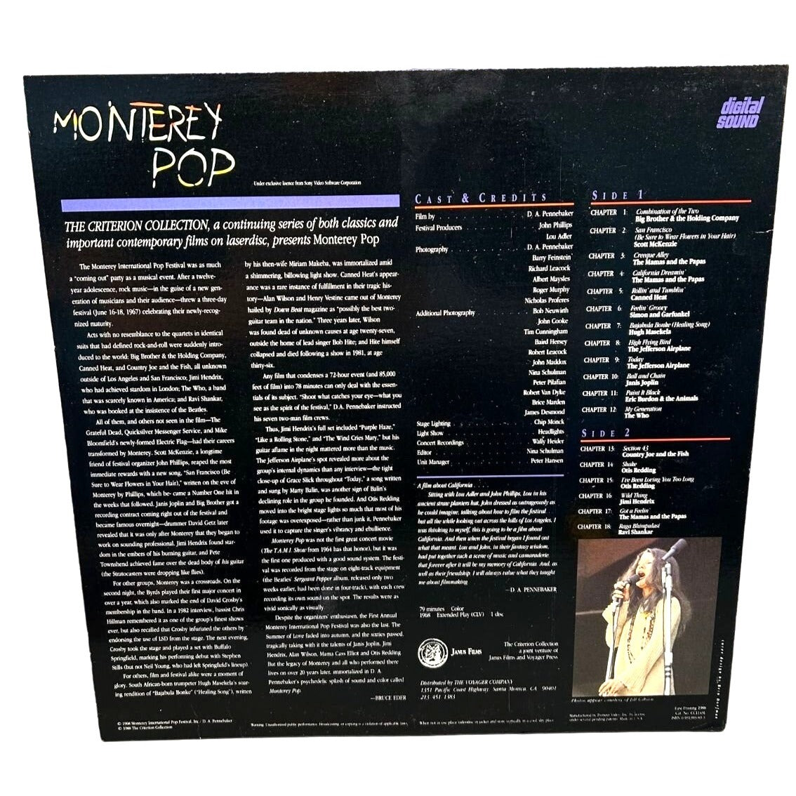 Monterrey Pop (LASERDISC, 1988) The Criterion Collection