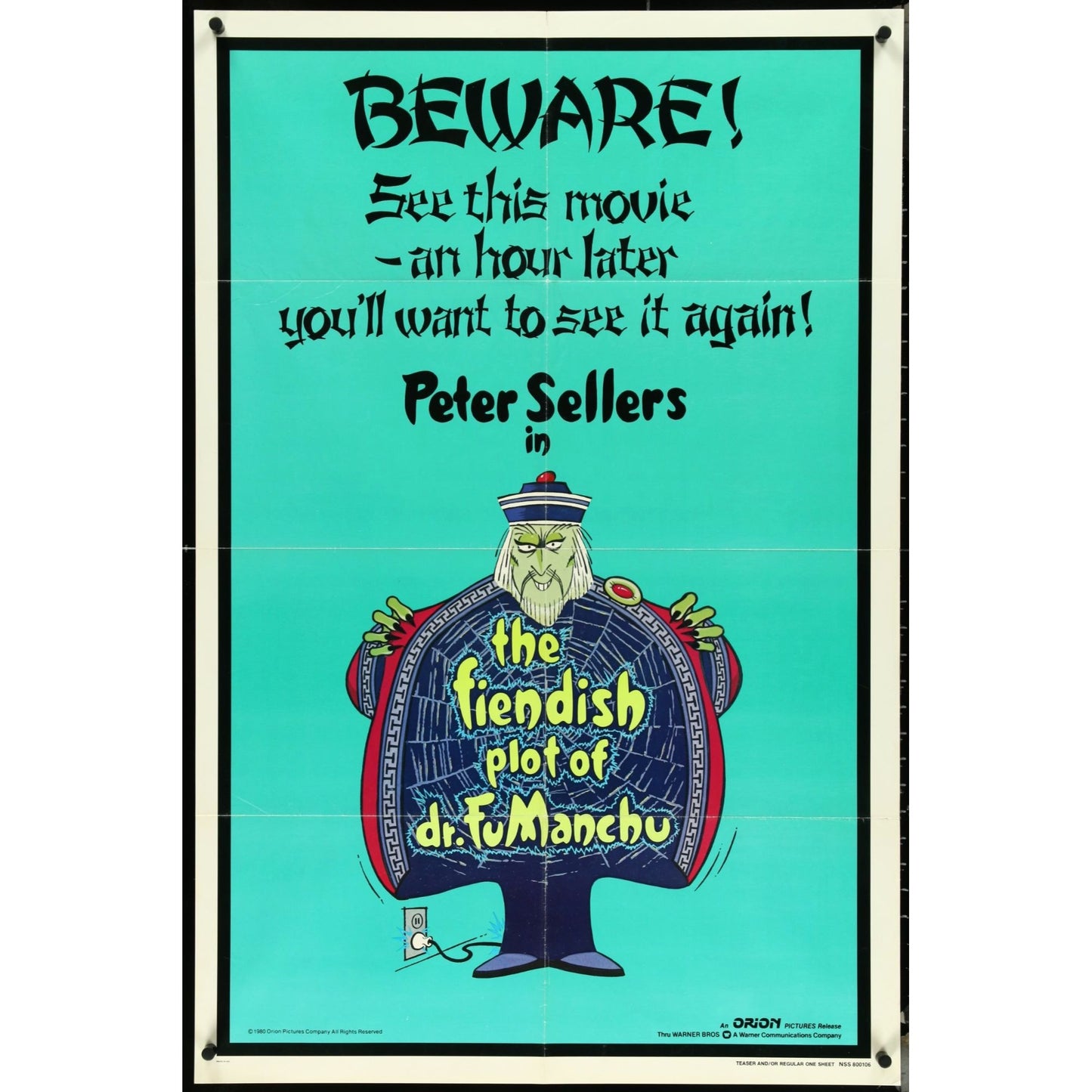 The Fiendish Plot of Dr. Fu Manchu (1980) Orig Movie Poster Peter Sellers EM1A40