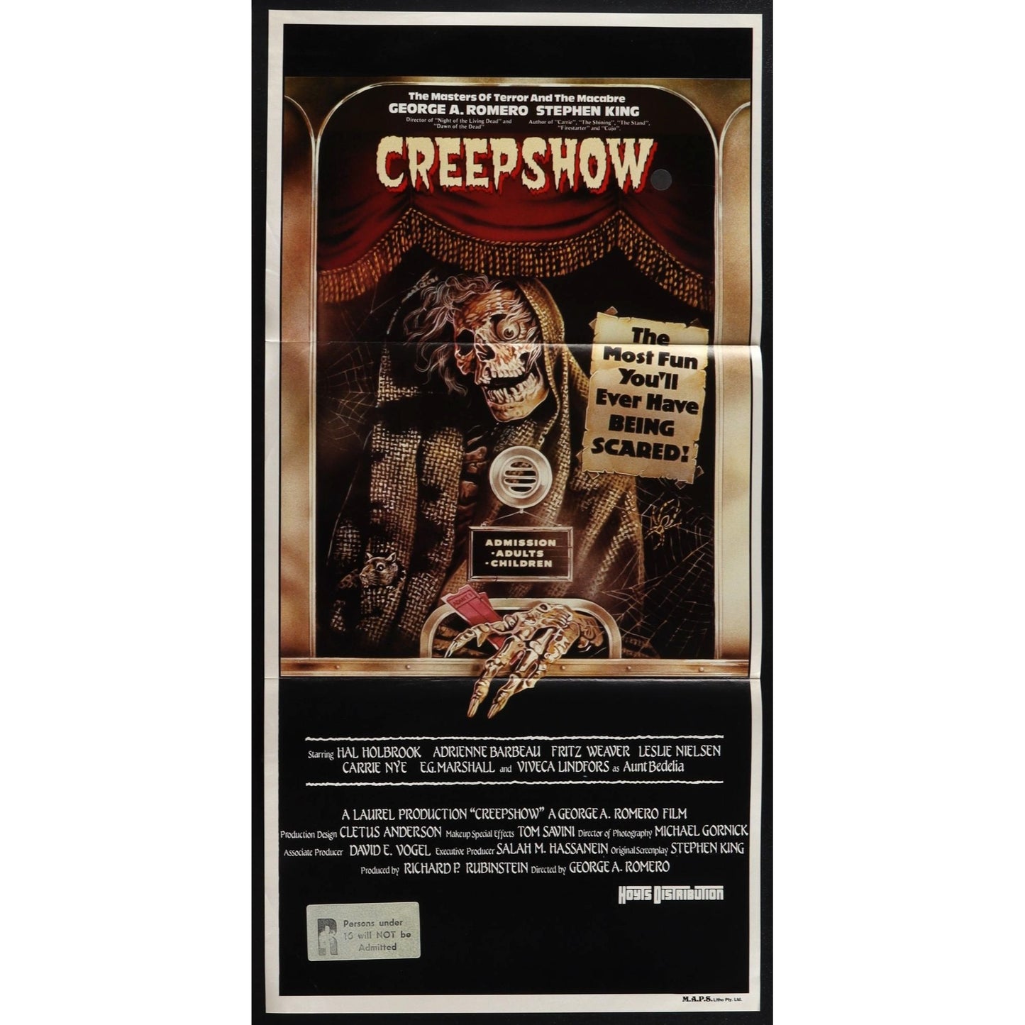 Creepshow (1982) Original Australian Daybill Movie Poster