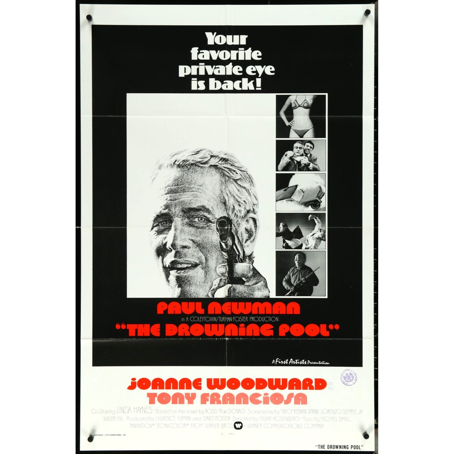 The Drowning Pool (1975) Original Folded Movie Poster 27x41 Paul Newman EM4-109