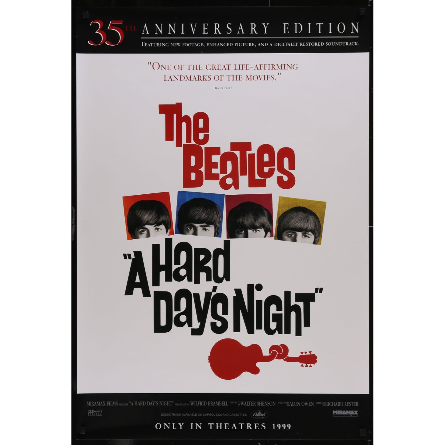The Beatles a Hard Day's Night (1964) Original Movie Poster Rolled 27.5x40