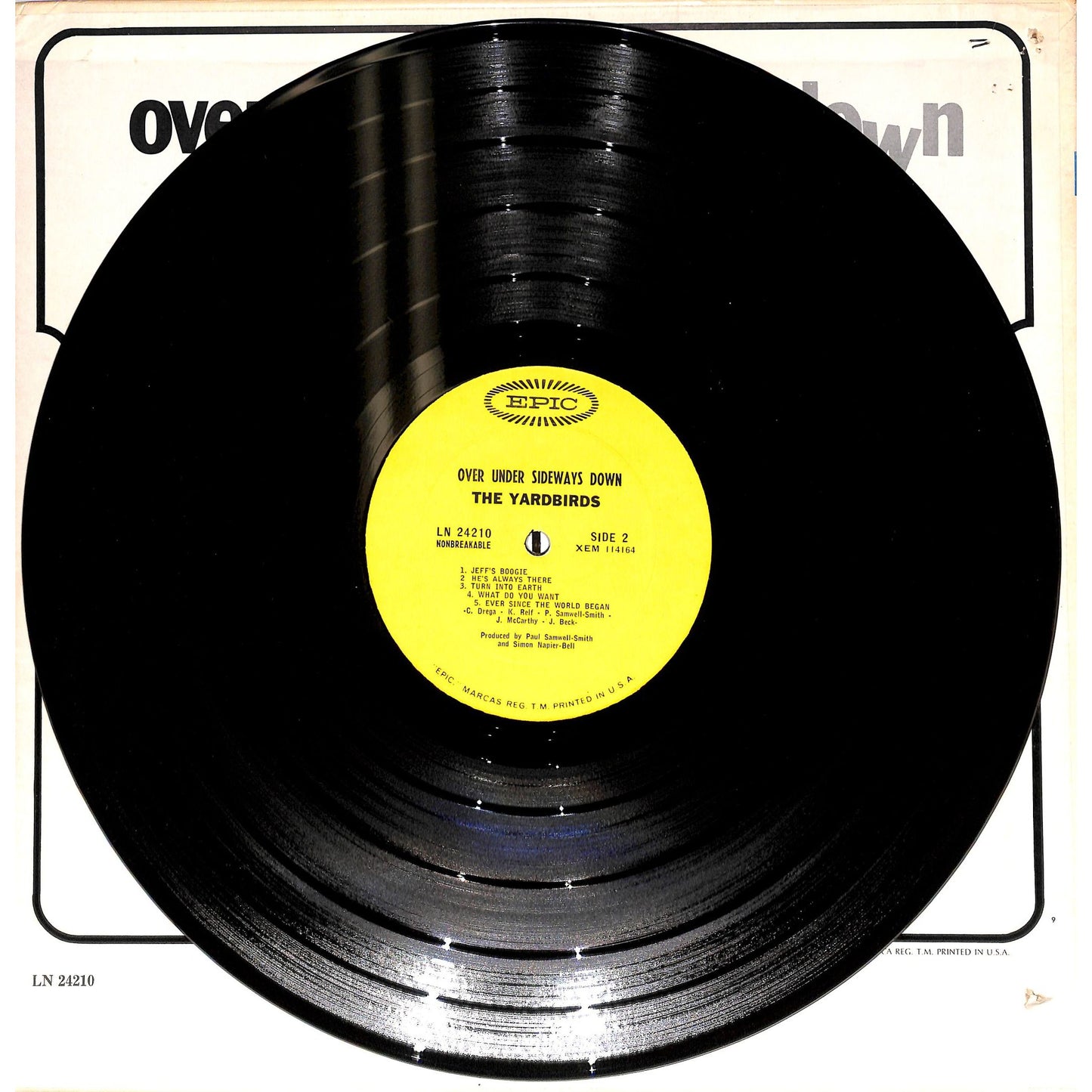 The Yardbirds - Over Under Sideways Mono Vinyl Record LN 24210