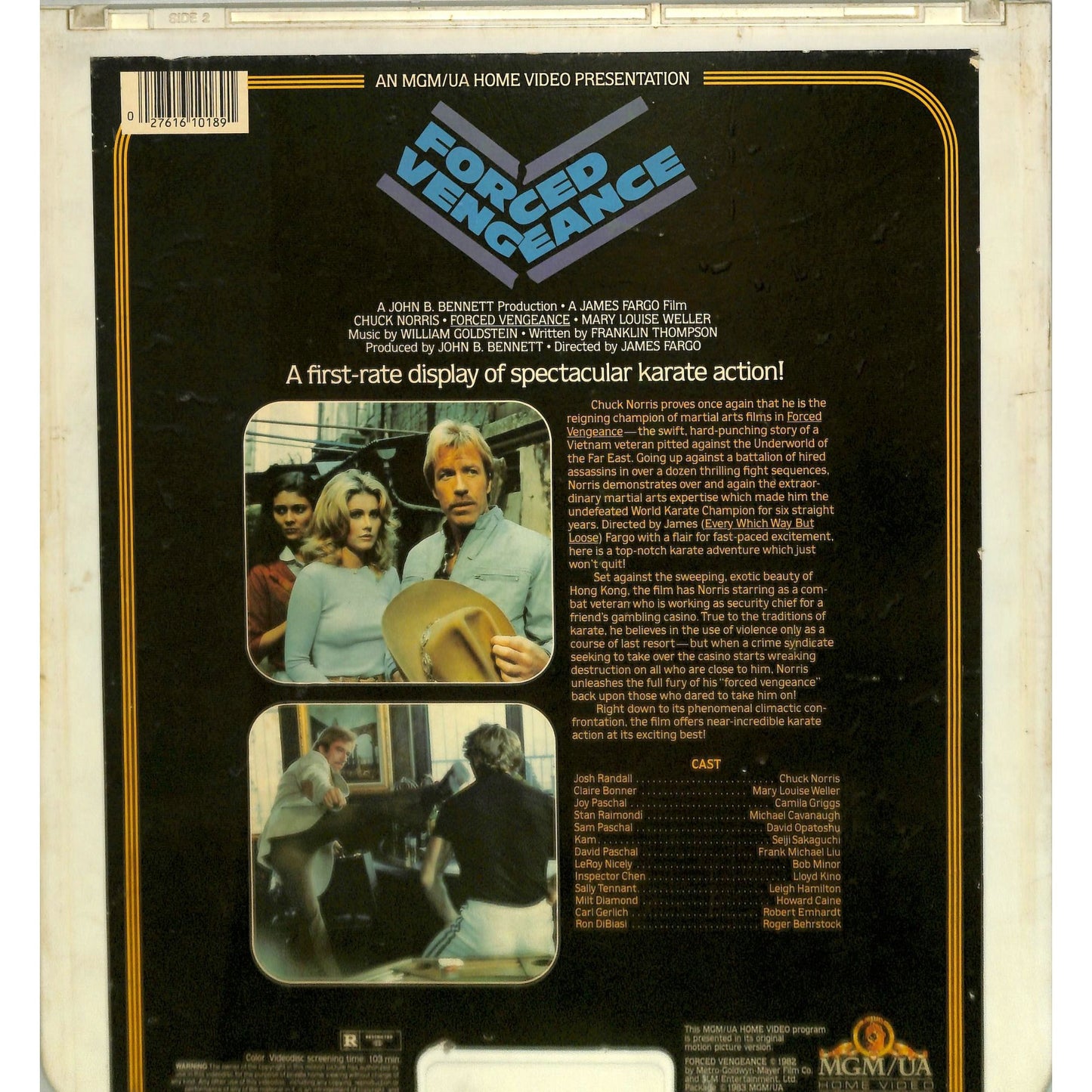 Forced Vengeance (1982) Vintage CED Videodisc