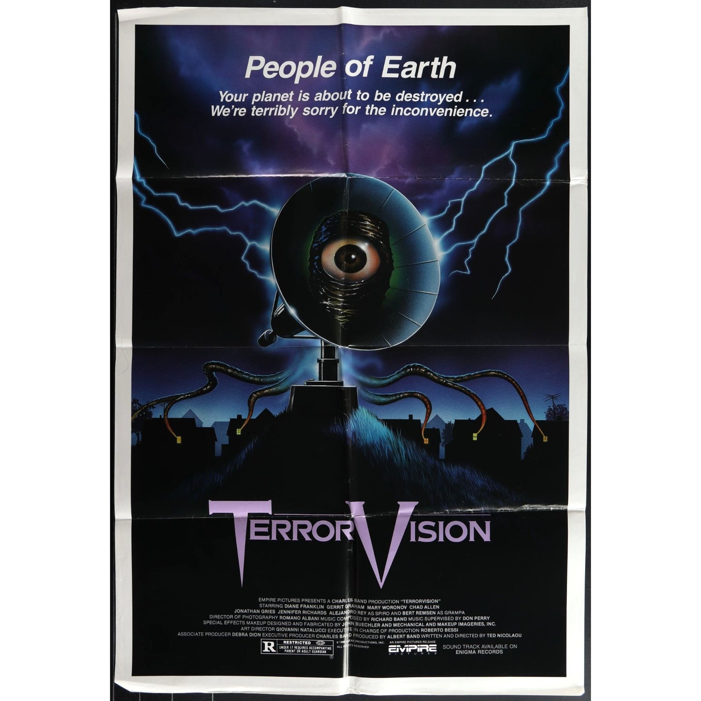 TerrorVision (1986) Original Movie Poster Folded 27x41 EM4-130