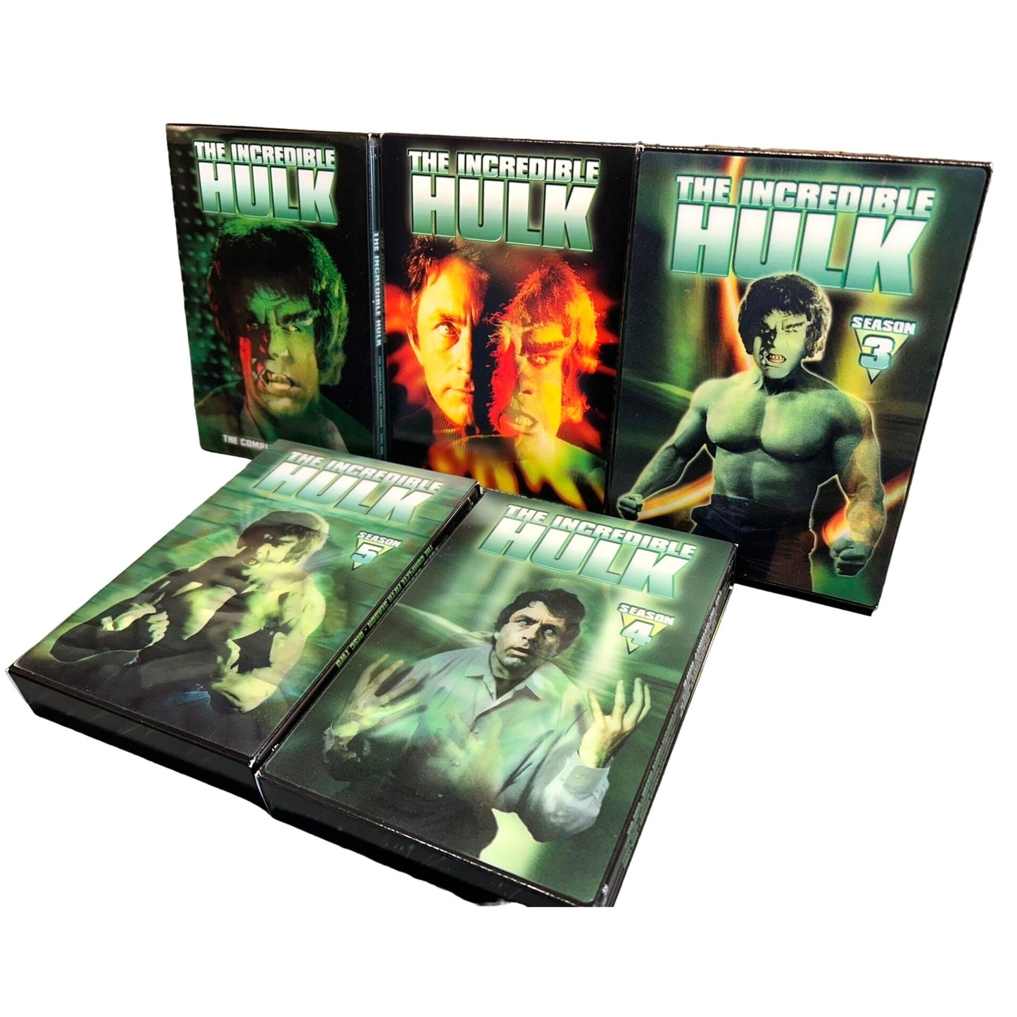 The Incredible Hulk: The Complete Seasons 1-5 DVD Lenticular Covers