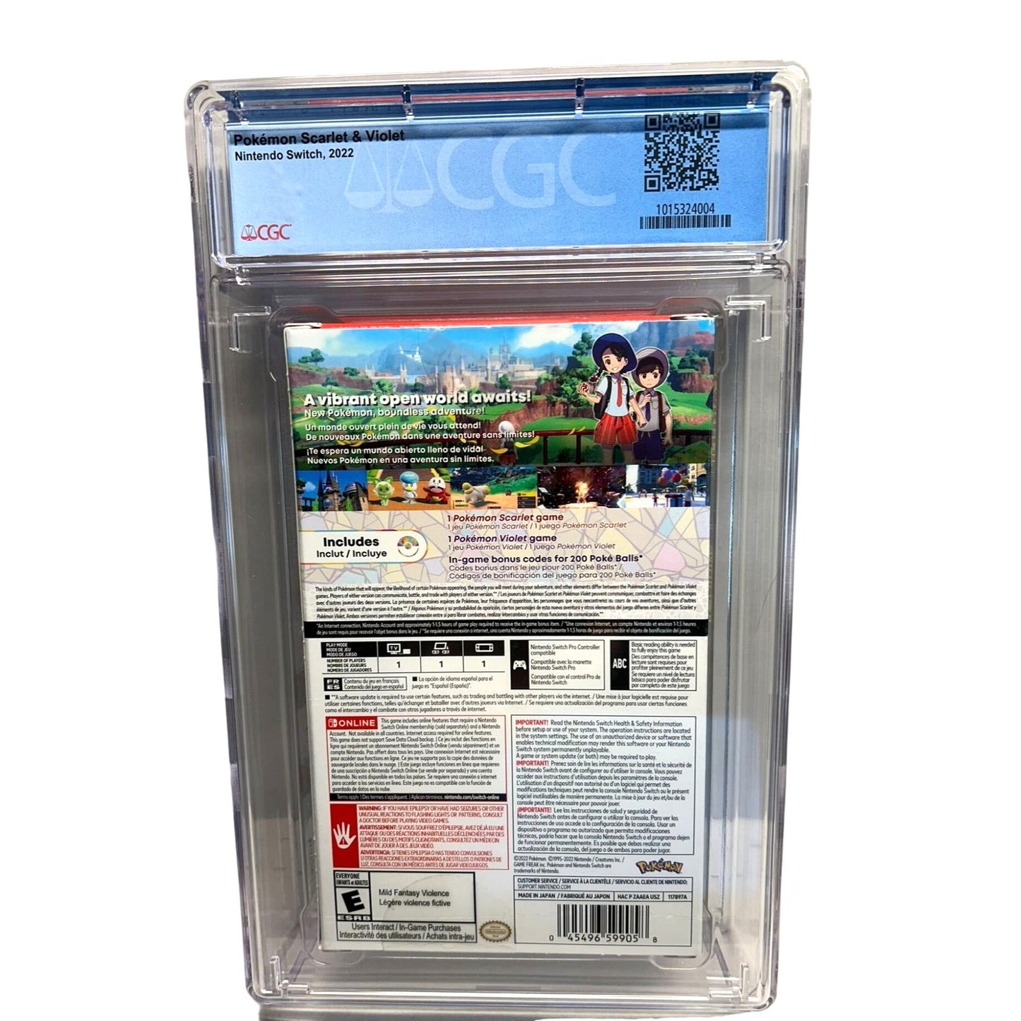 Pokémon Scarlet & Violet Nintendo Switch 2022 CGC Graded 9.8 Sealed A++ Pokemon