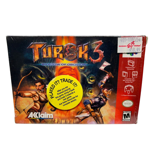 Turok 3: Shadow of Oblivion (N64, 2000) CIB Complete w/ Manuals TESTED WORKING