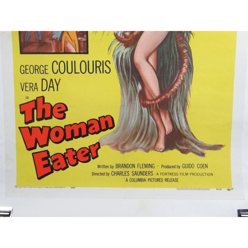 The Woman Eater (1959) Original Vintage Linenbacked One-Sheet Movie Poster