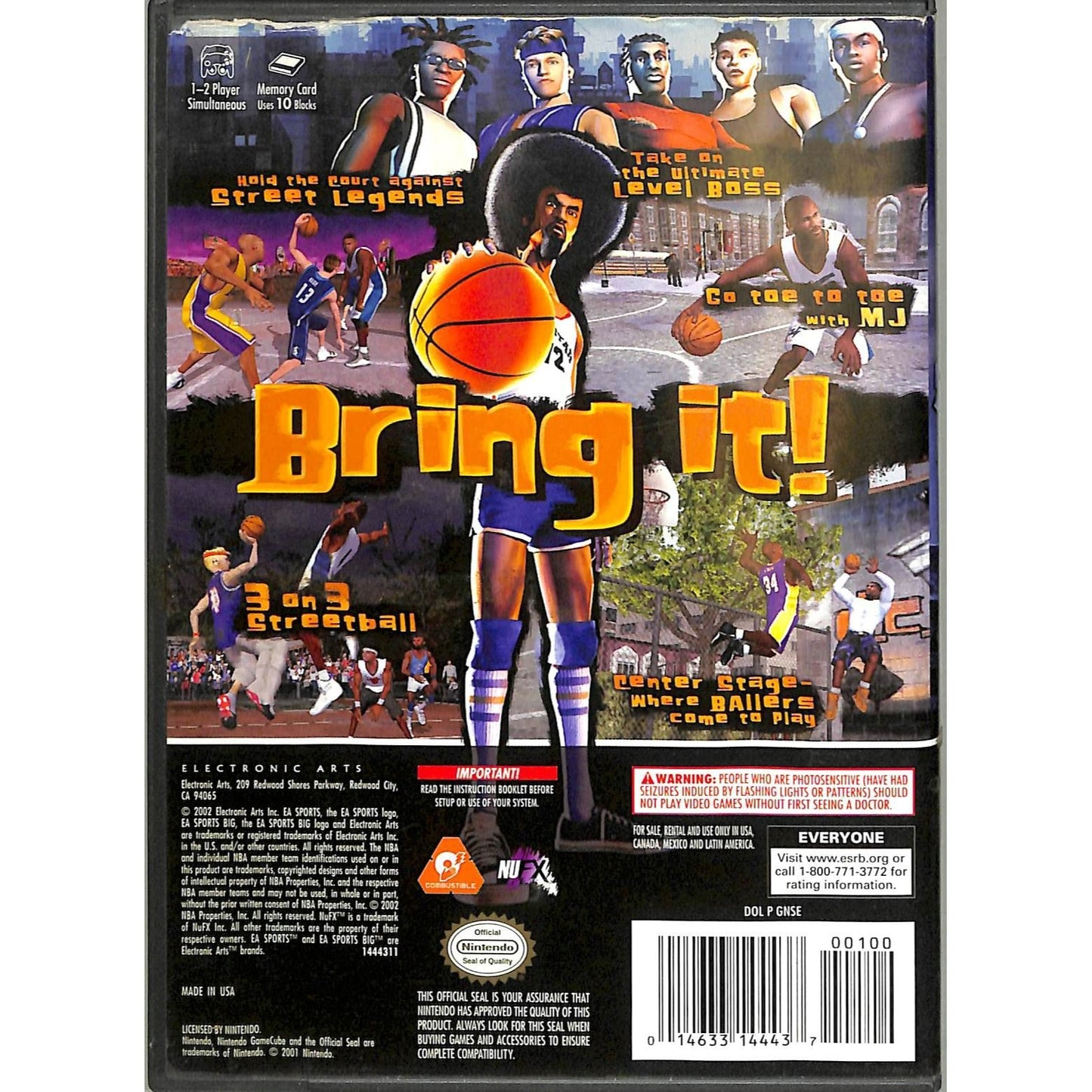 NBA Street (2002) Nintendo Gamecube CIB