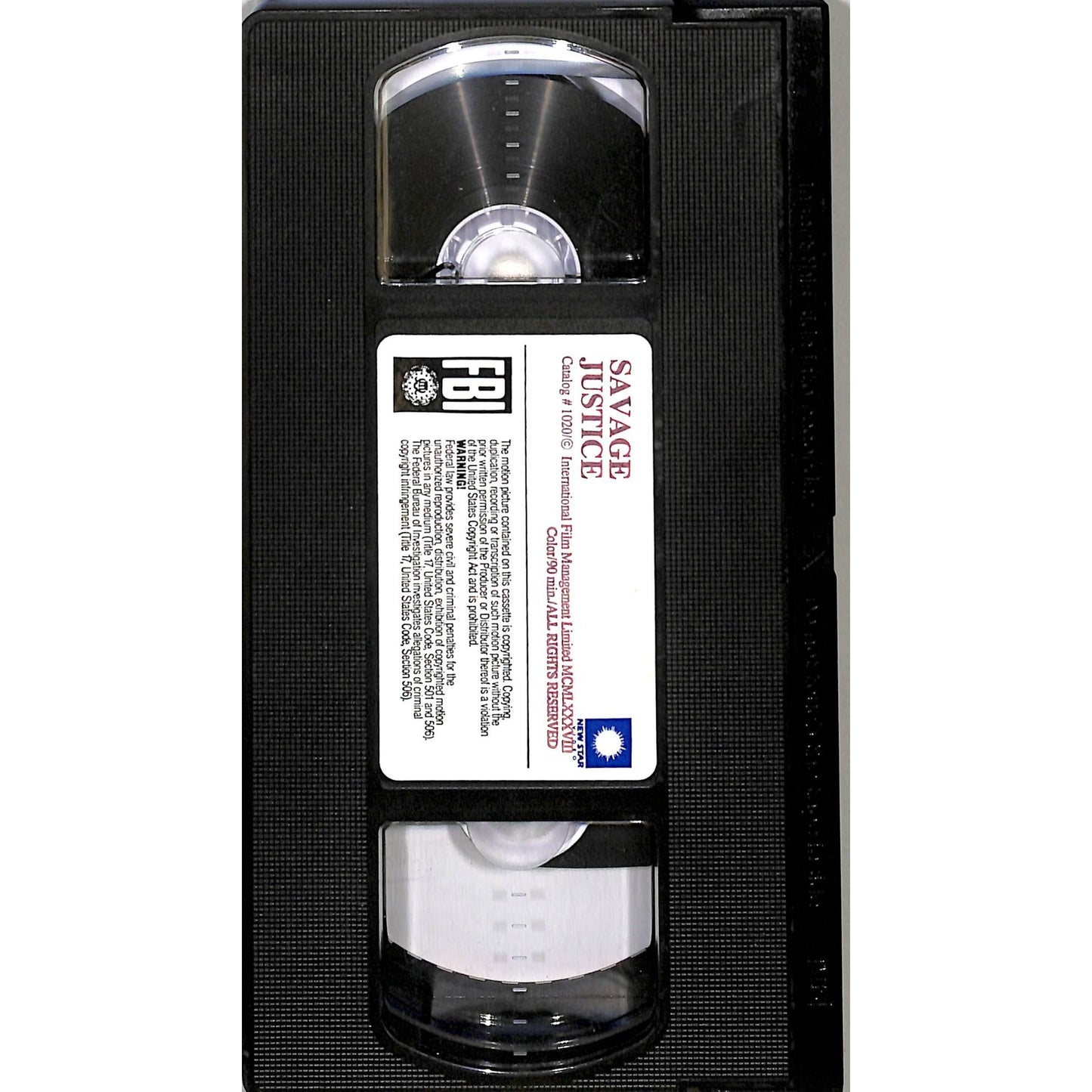 Savage Justice (1988) VHS Tape Good condition
