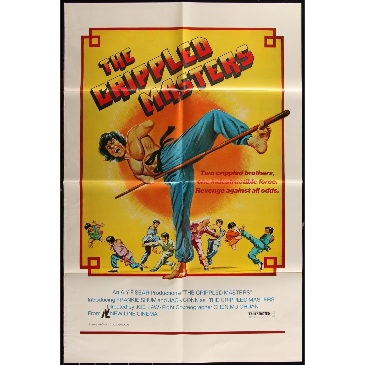 Lot of 15 Kung Fu One-Sheet Posters 1970s Orig. 27x41 Folded Martial Arts EM2A11