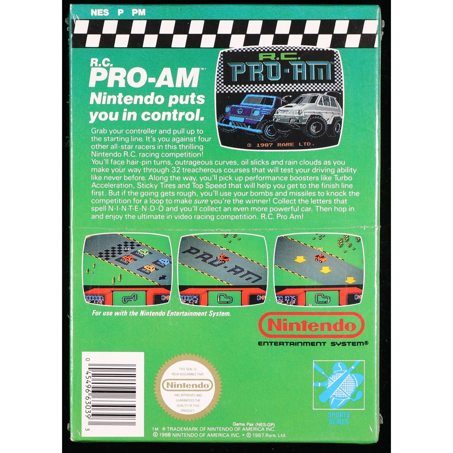 R.C. Pro-AM (1988) Nintendo NES WATA Graded 9.2 Sealed A