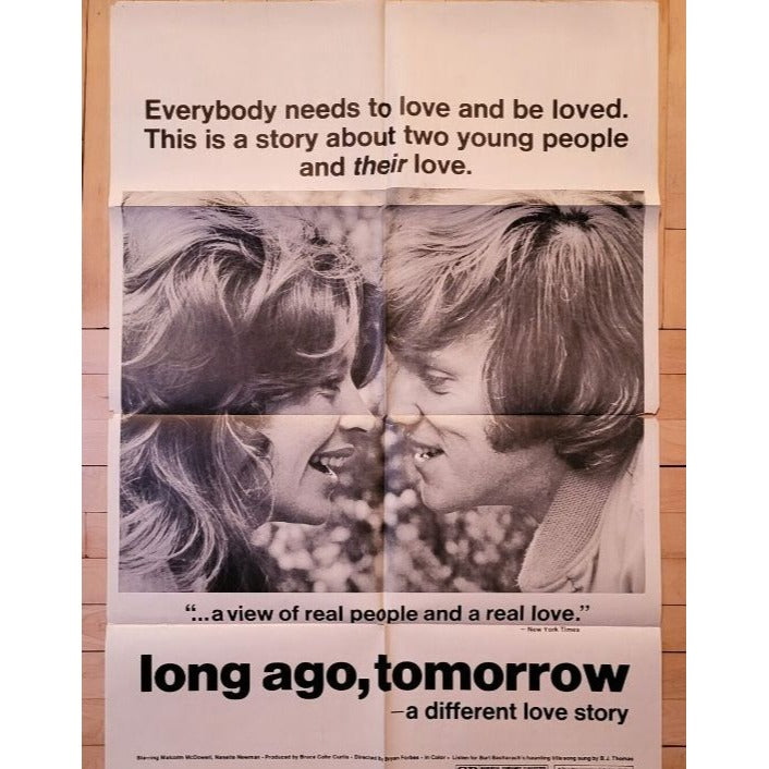 Long Ago, Tomorrow (1971) Original Movie Poster 27x41 Folded Malcom McDowell