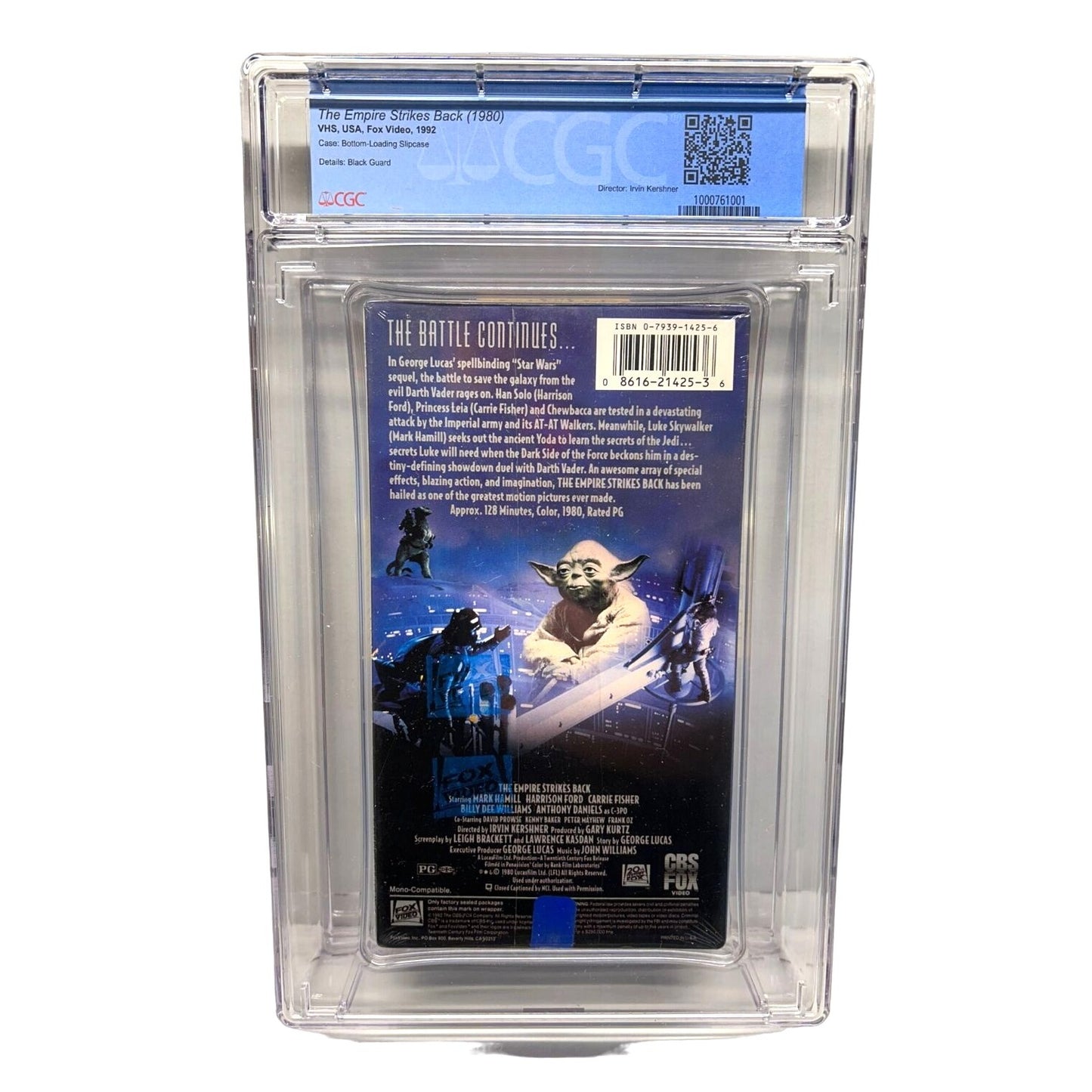 Star Wars: The Empire Strikes Back (VHS) CGC Graded 9.2 SEALED A+