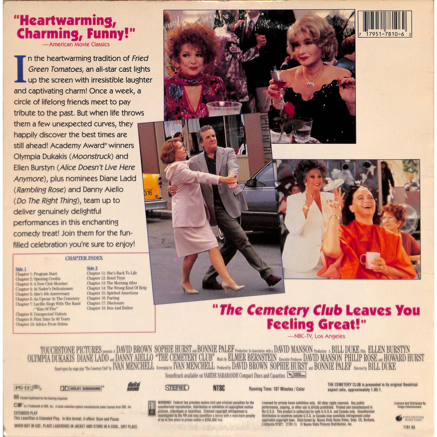 The Cemetery Club (1993) Laserdisc