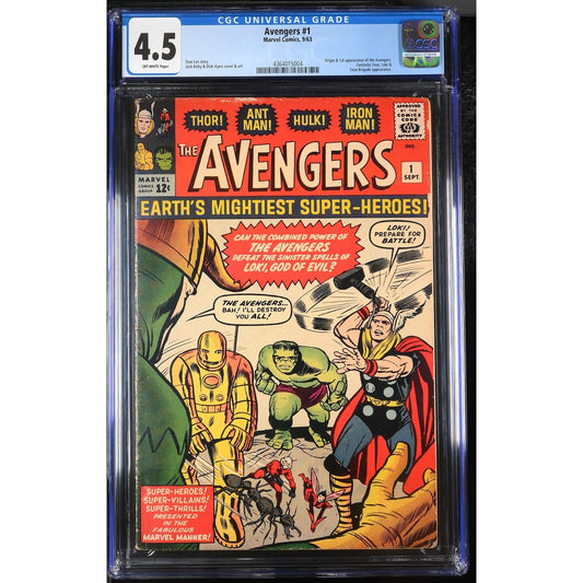 Avengers #1 (1963) CGC Graded 4.5 OW Pages AMAZING!