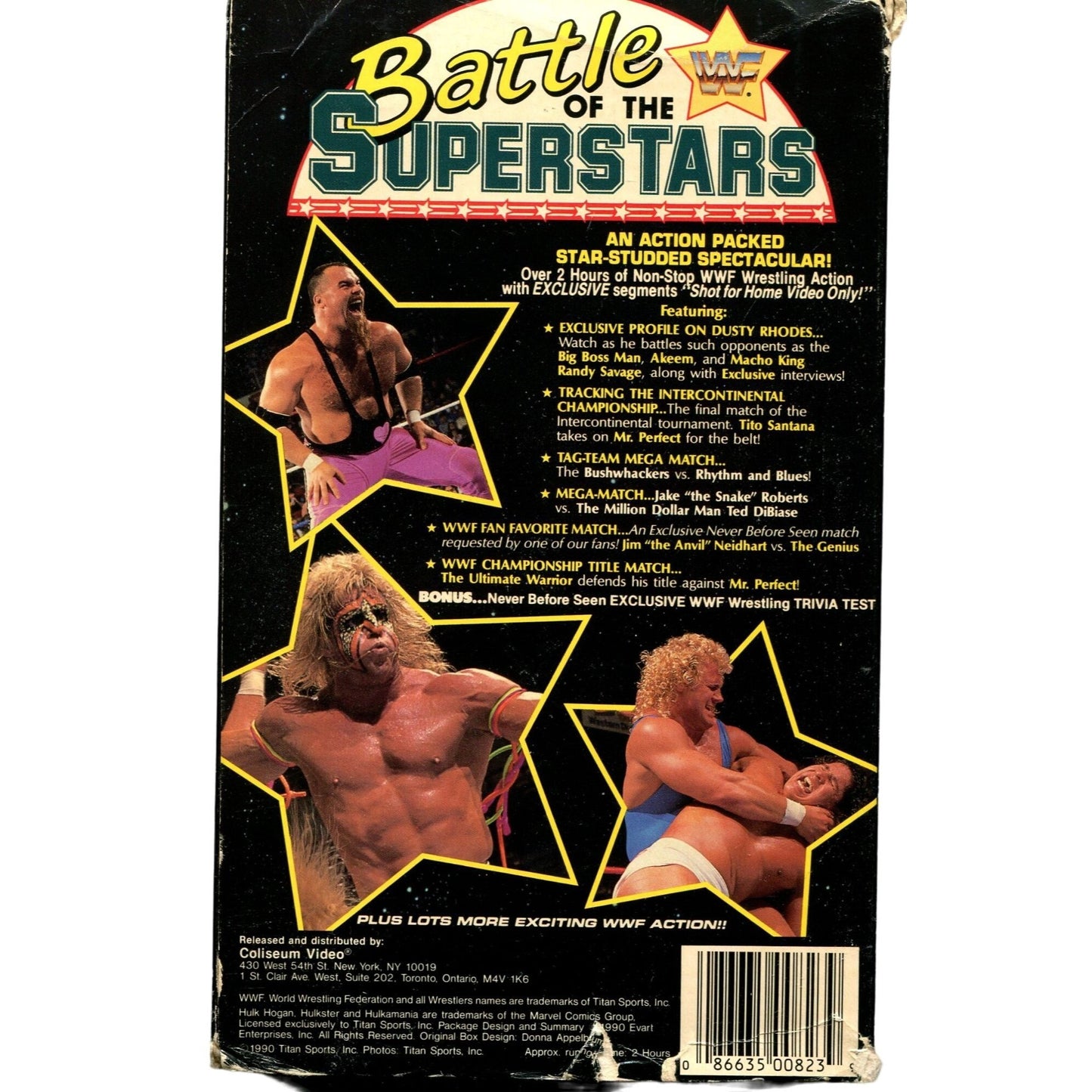 Battle of The Superstars (1990) Wrestling VHS Tape