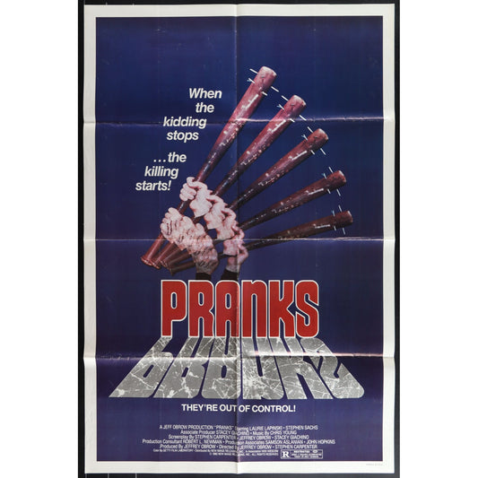 Pranks (1982) Original Movie Poster Folded 27x41